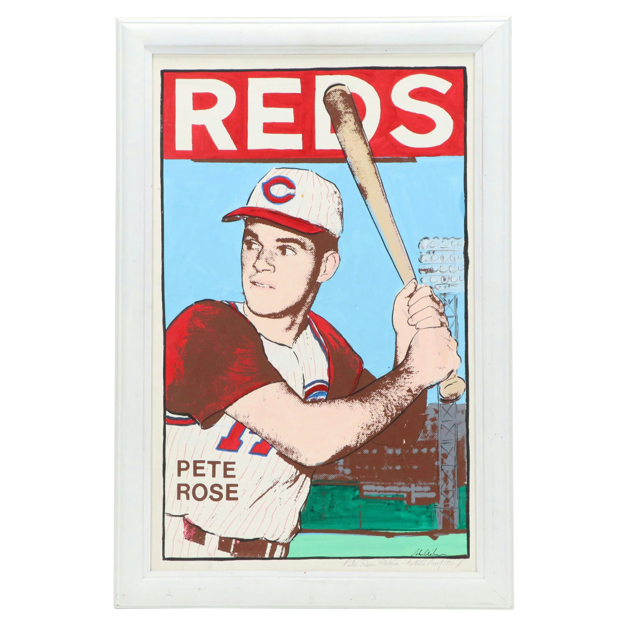 Stylized Serigraph of Pete Rose "Pete Rose Rookie," 1991