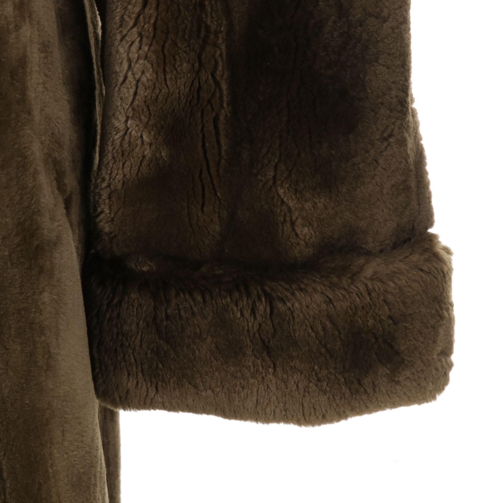 Sheared Beaver Fur Full-Length Coat