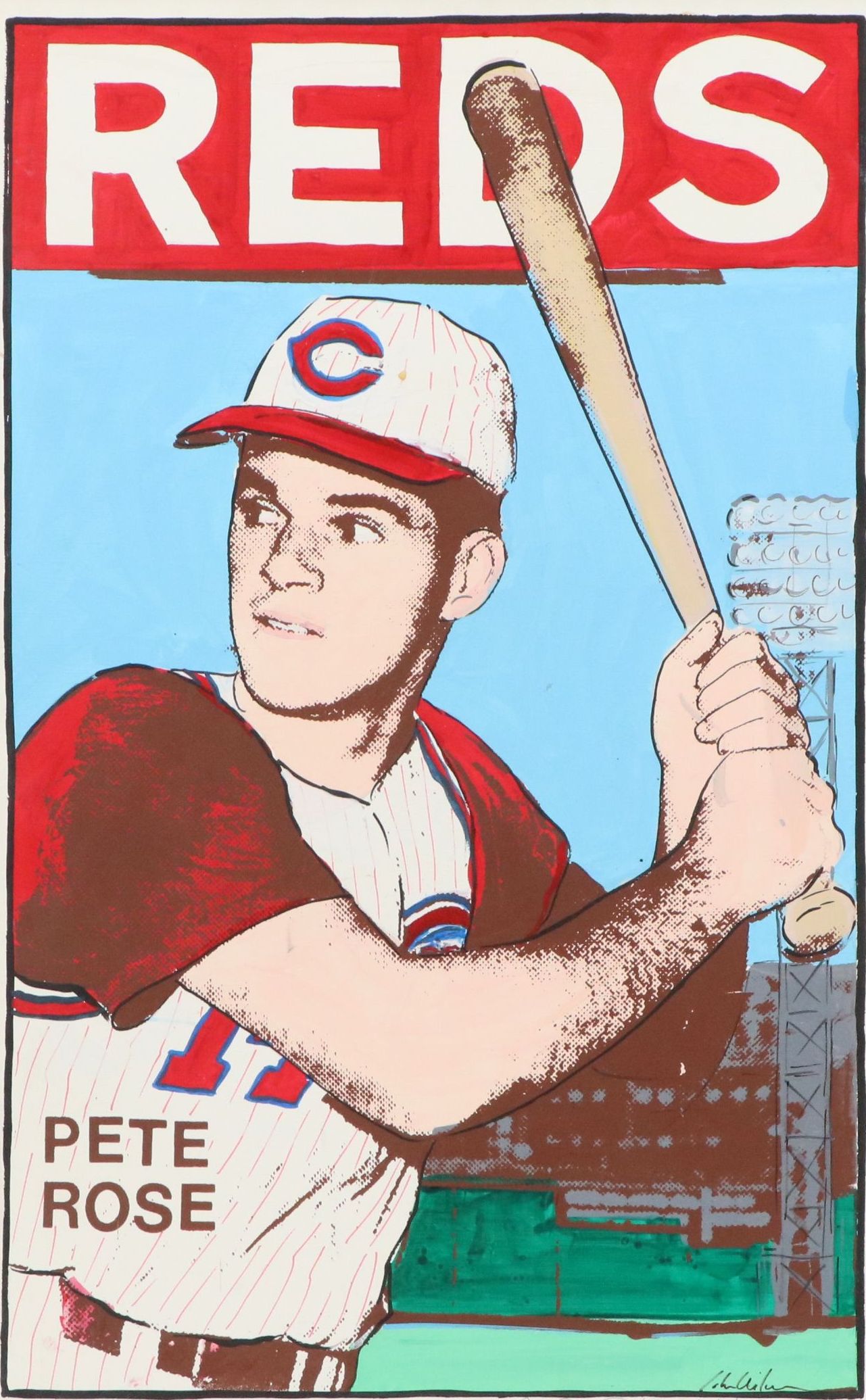 Stylized Serigraph of Pete Rose "Pete Rose Rookie," 1991