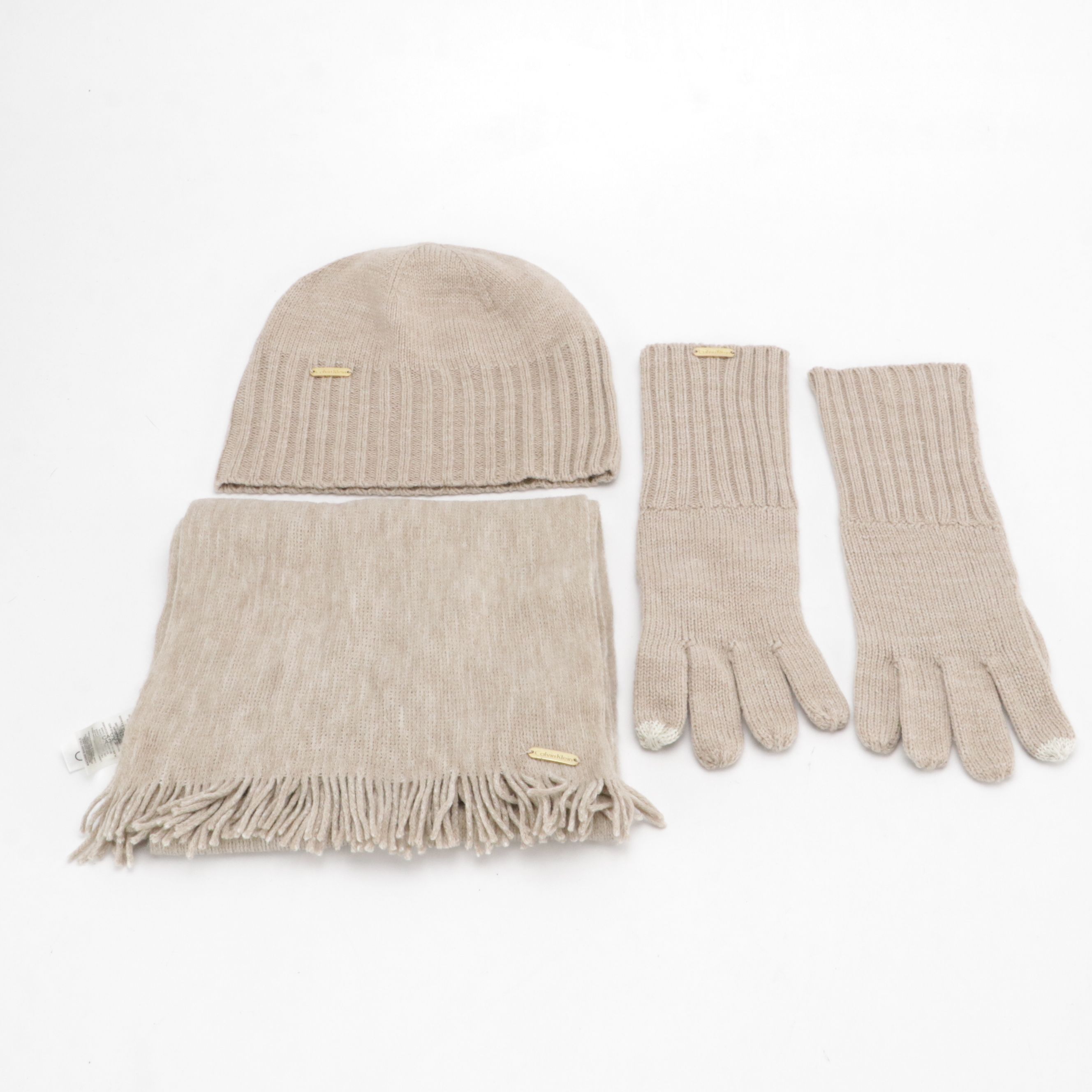 Calvin Klein Beanies, Gloves and Fringe Scarves