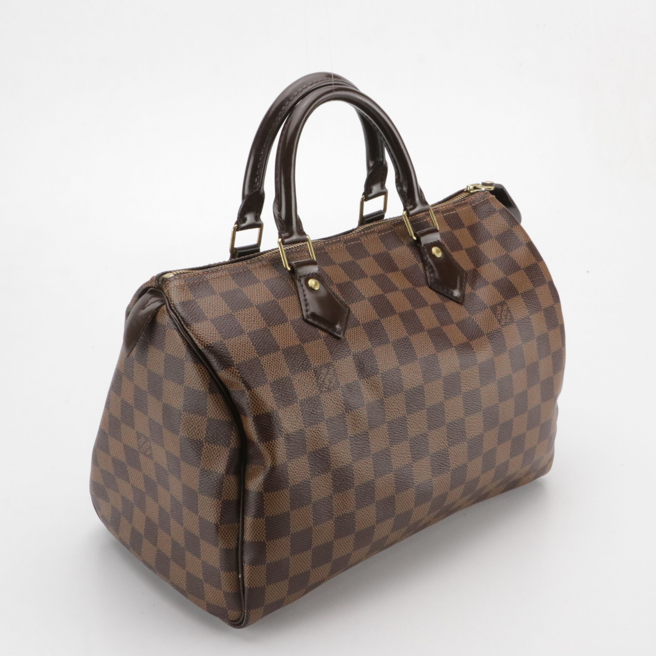 Louis Vuitton Speedy 30 Two-Way Bag in Damier Ebene Canvas & Leather