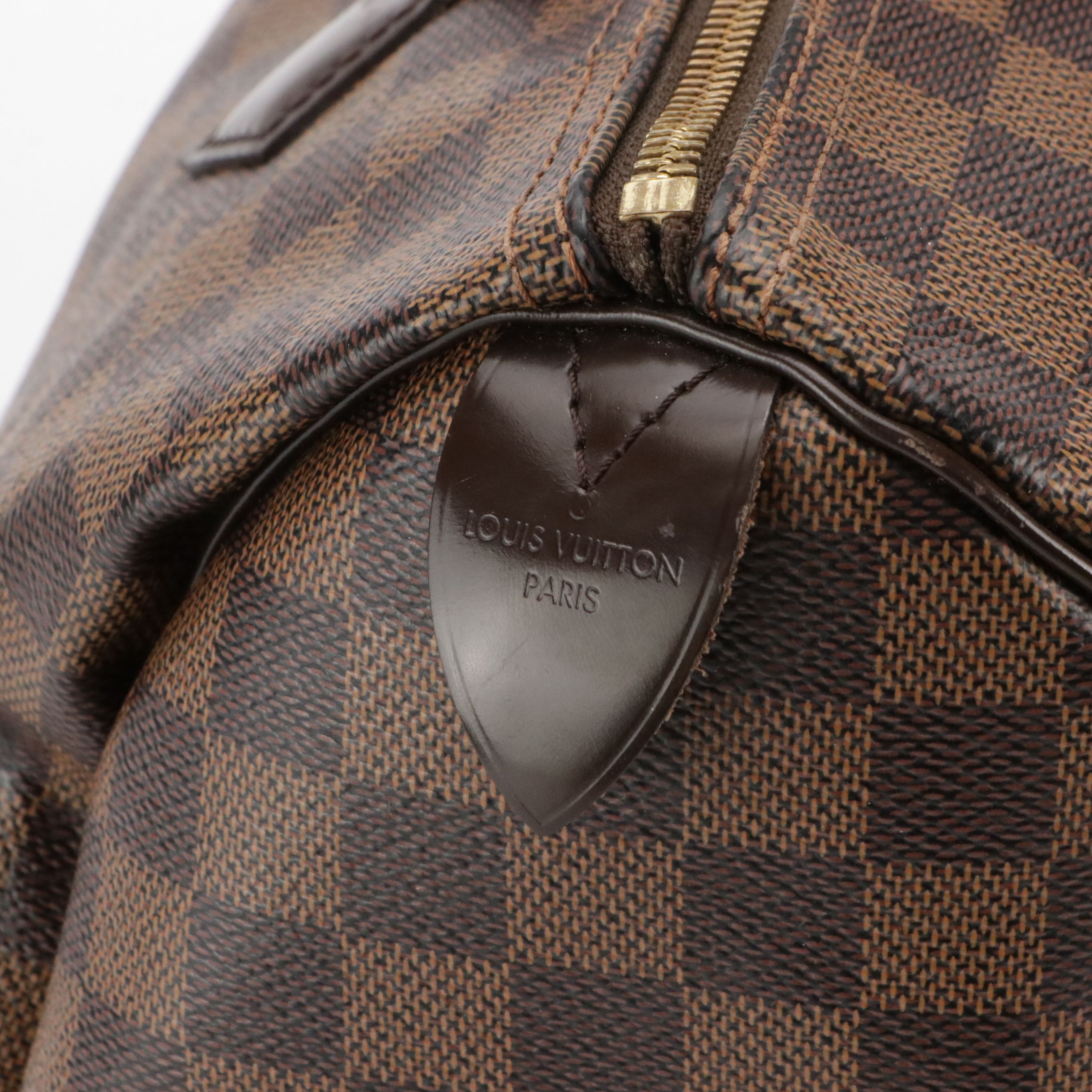 Louis Vuitton Speedy 30 Two-Way Bag in Damier Ebene Canvas & Leather