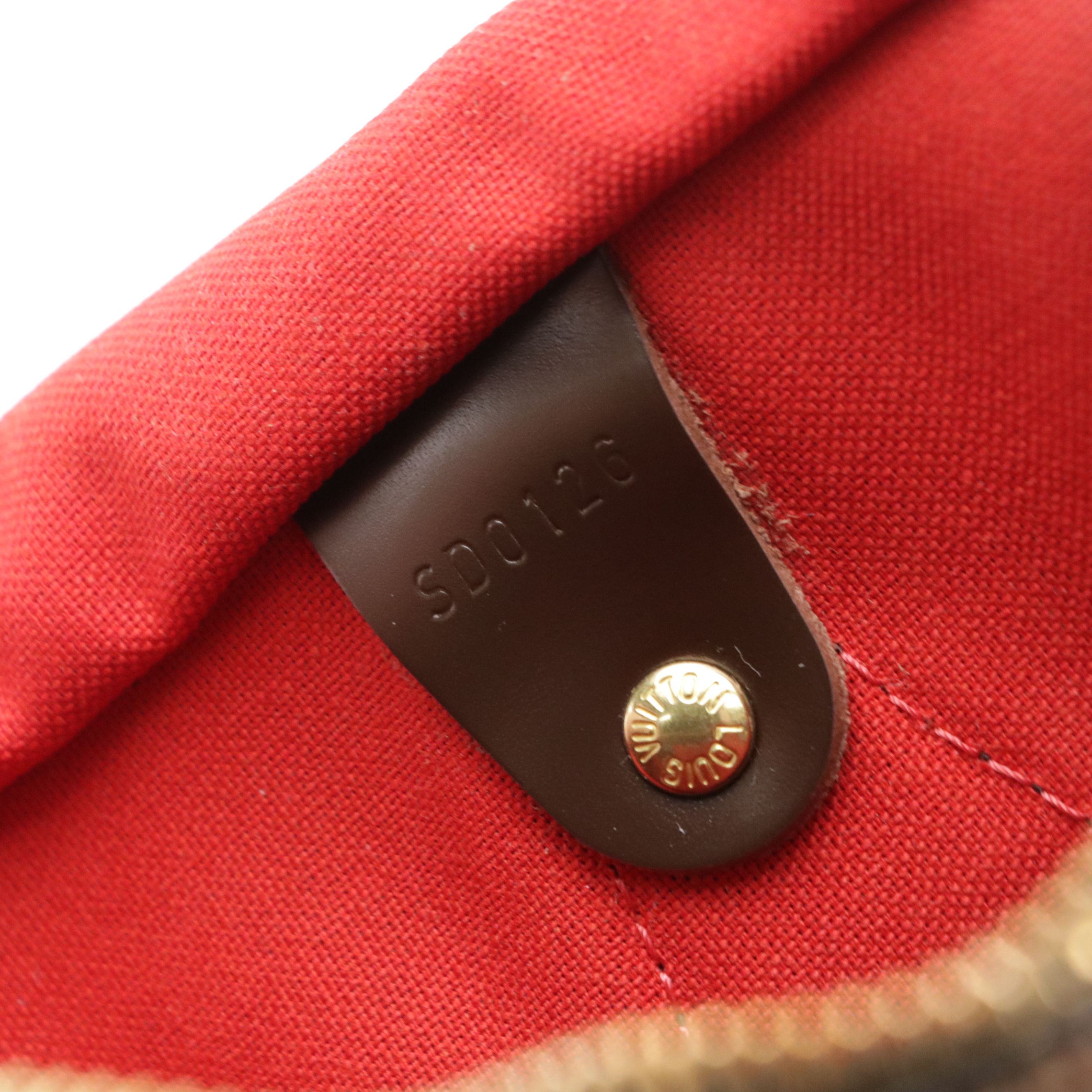 Louis Vuitton Speedy 30 Two-Way Bag in Damier Ebene Canvas & Leather