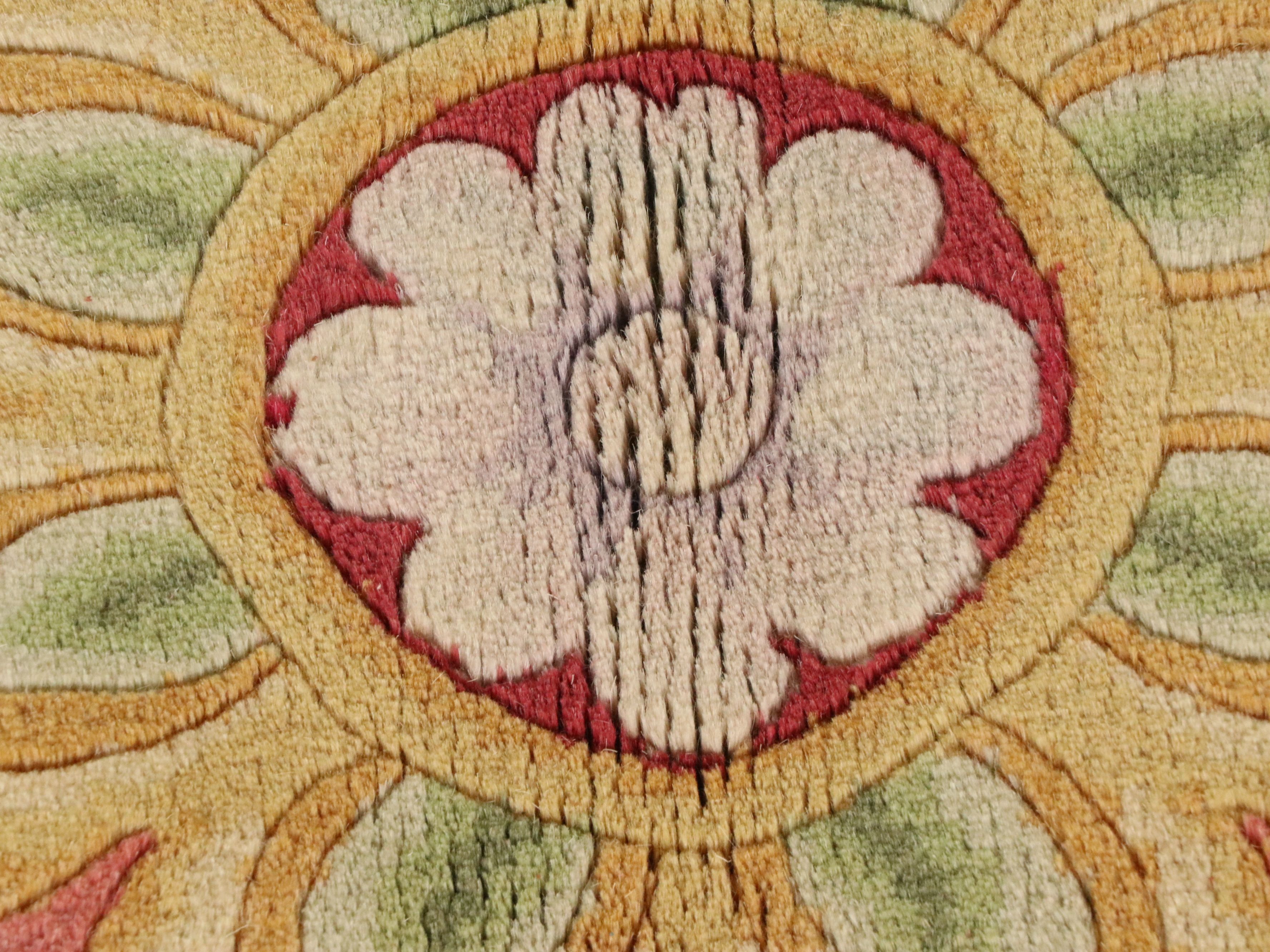 10'1 x 14'1 Hand-Knotted Sino-French Savonnerie Style Room-Sized Rug