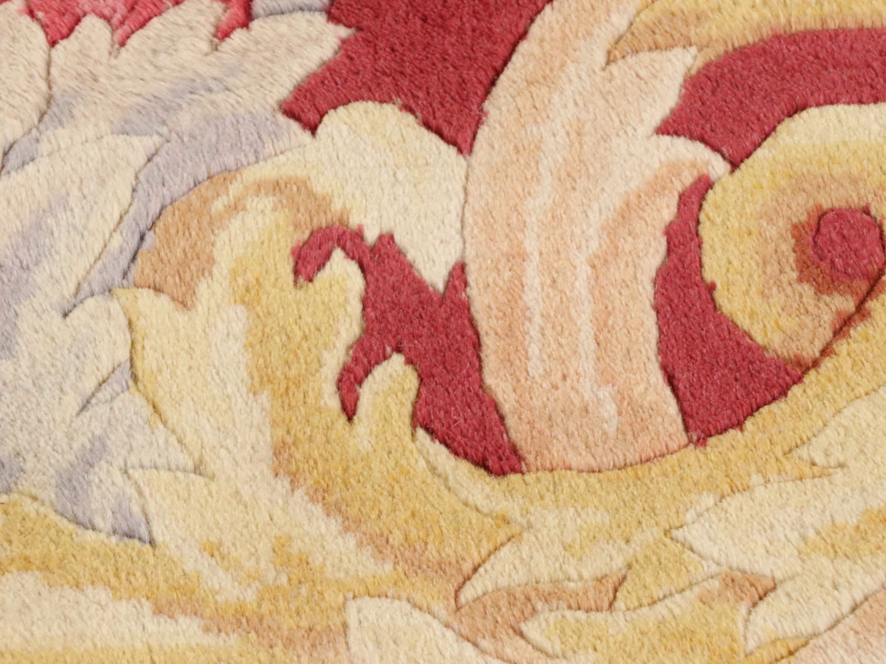 10'1 x 14'1 Hand-Knotted Sino-French Savonnerie Style Room-Sized Rug