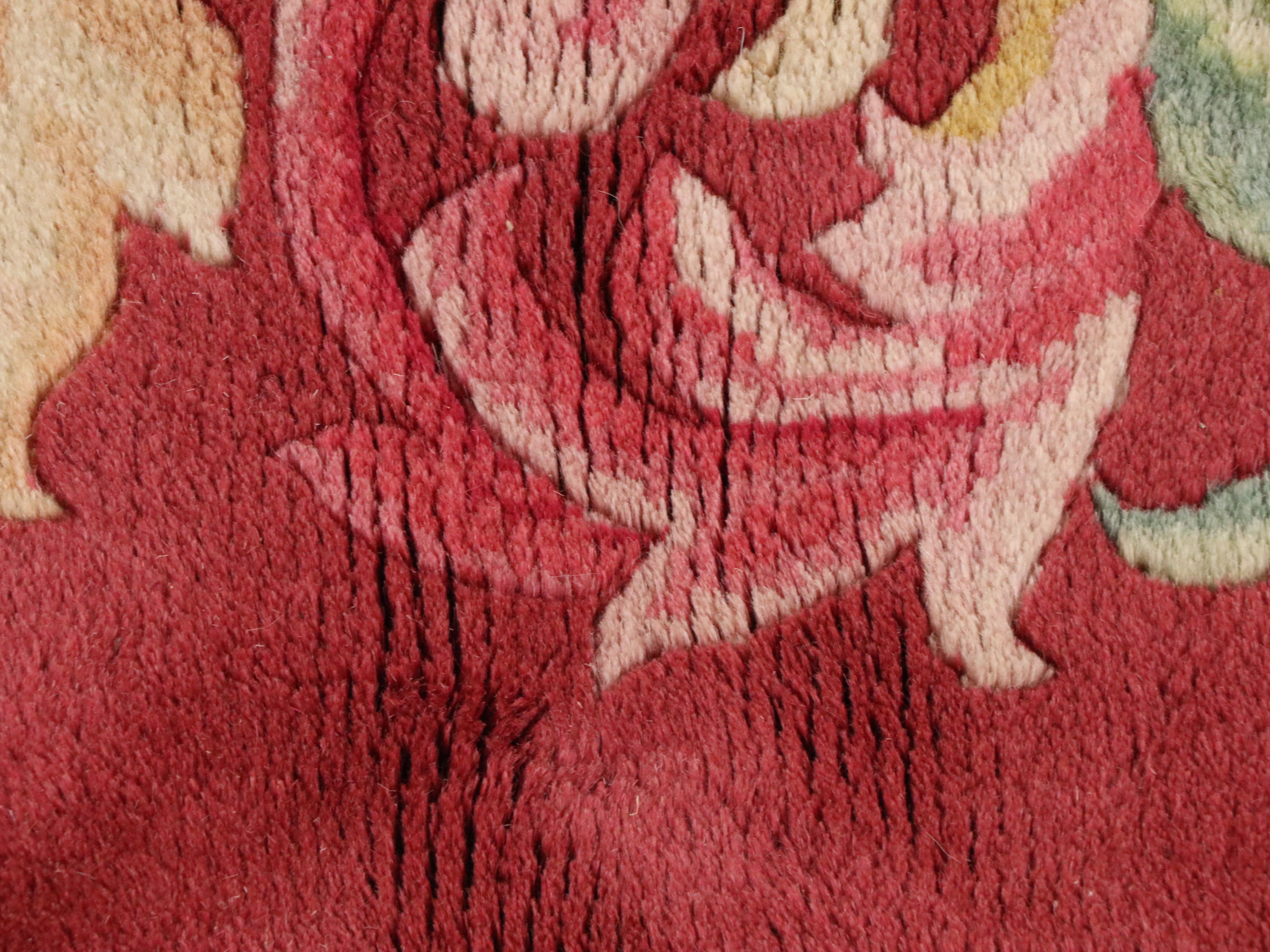 10'1 x 14'1 Hand-Knotted Sino-French Savonnerie Style Room-Sized Rug