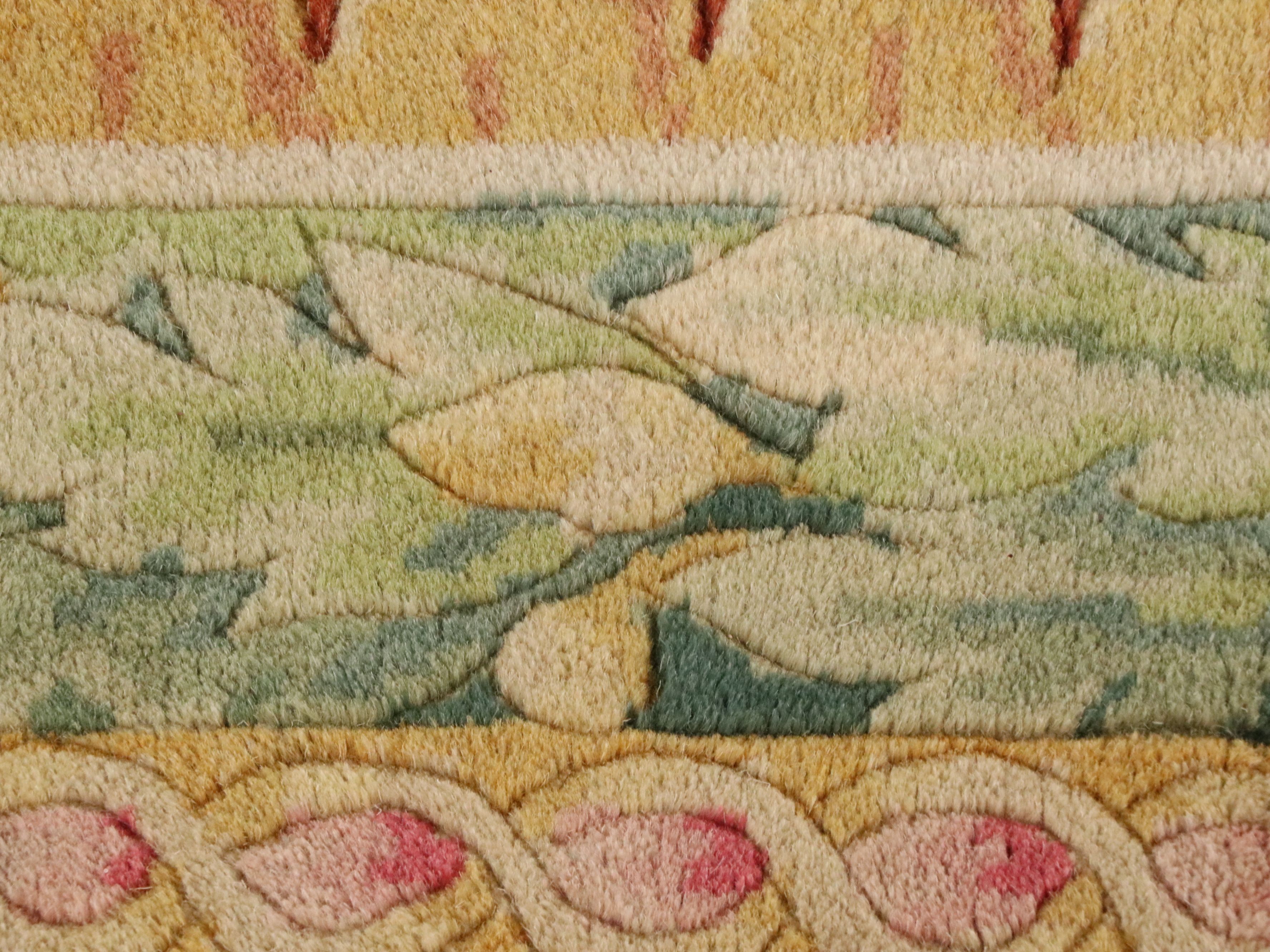 10'1 x 14'1 Hand-Knotted Sino-French Savonnerie Style Room-Sized Rug