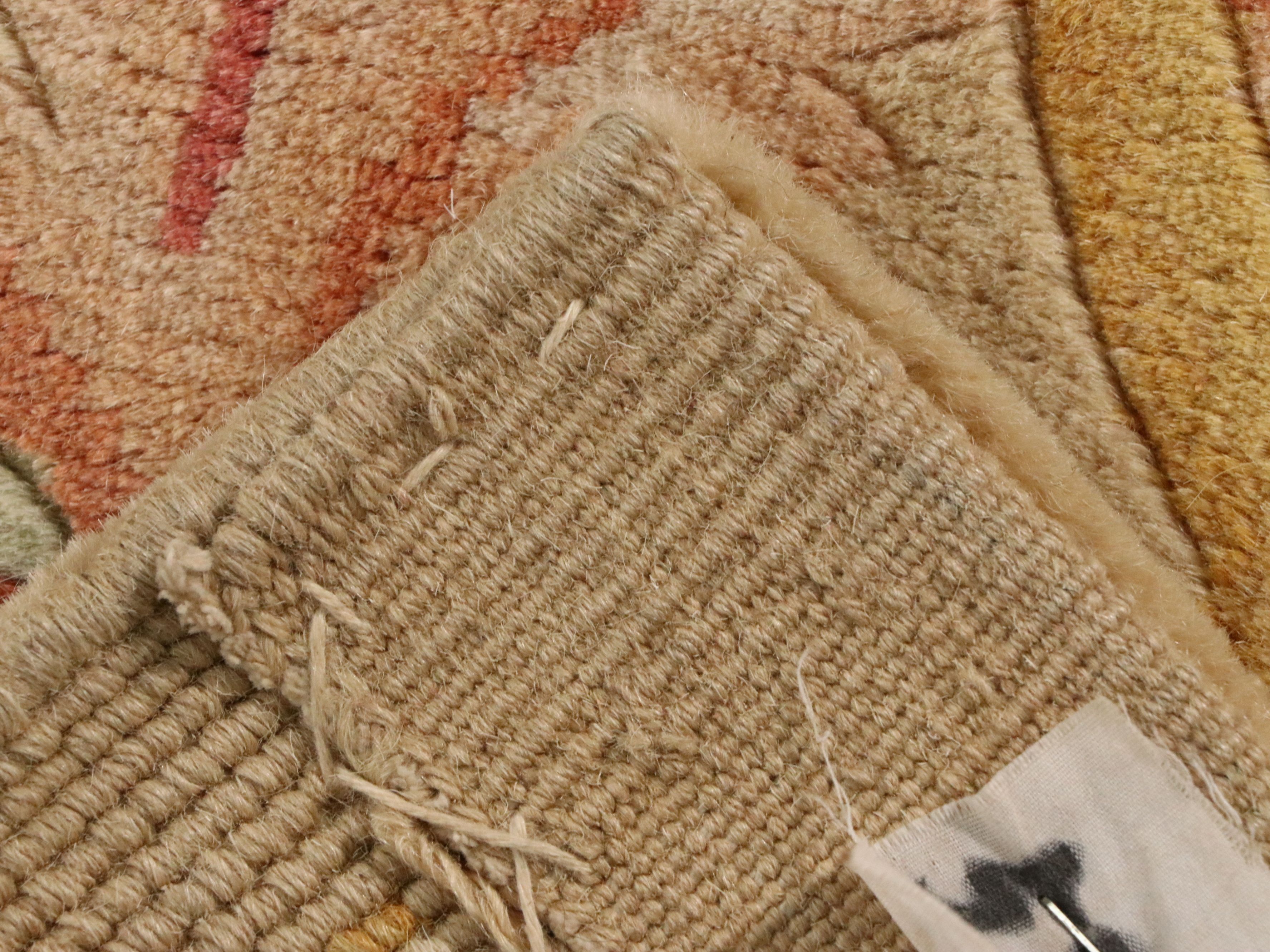 10'1 x 14'1 Hand-Knotted Sino-French Savonnerie Style Room-Sized Rug