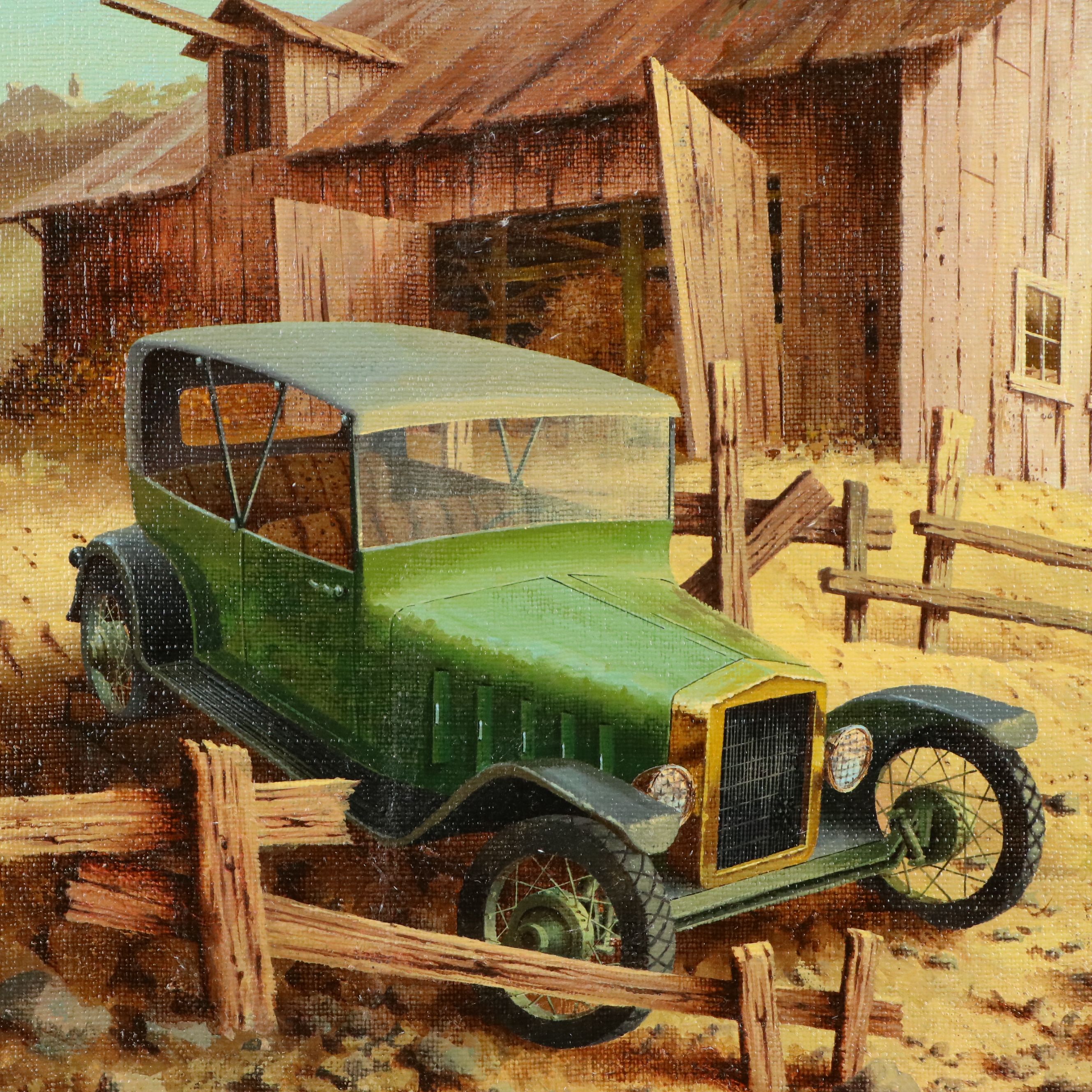 Harold T. Anderson Oil Painting Farm Landscape "Weathered"