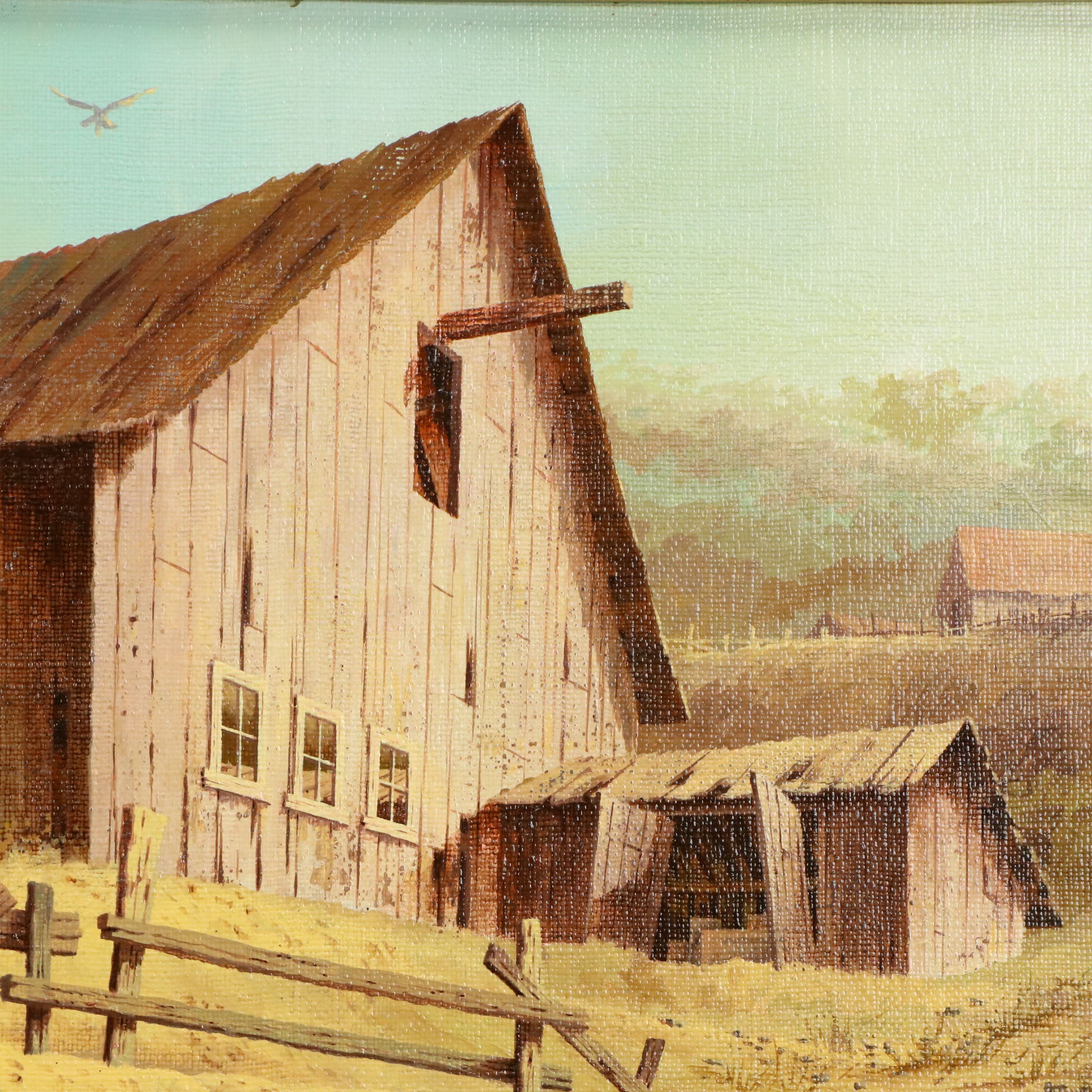 Harold T. Anderson Oil Painting Farm Landscape "Weathered"
