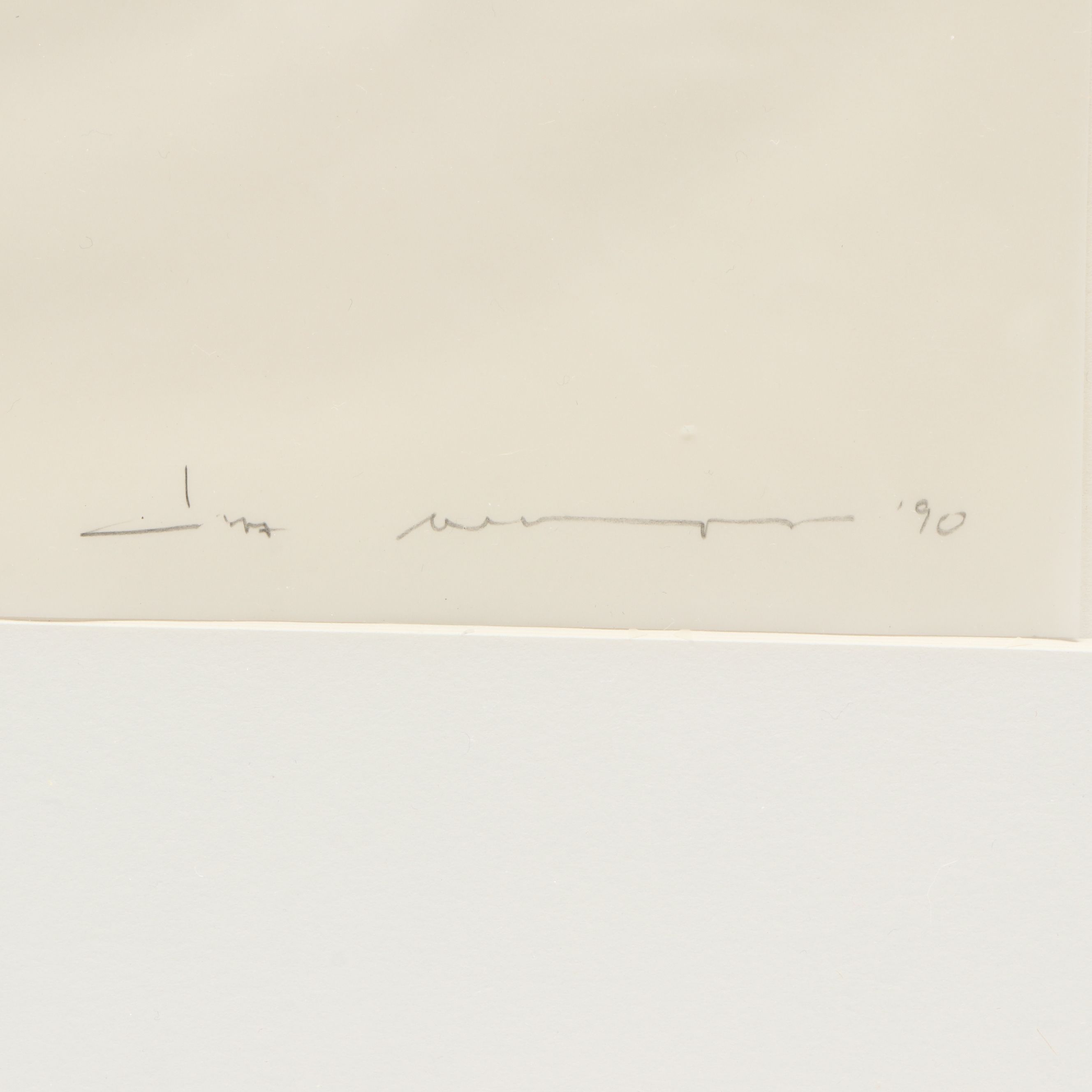 Lita Albuquerque Iridescent Abstract Watercolor Painting on Vellum, 1990