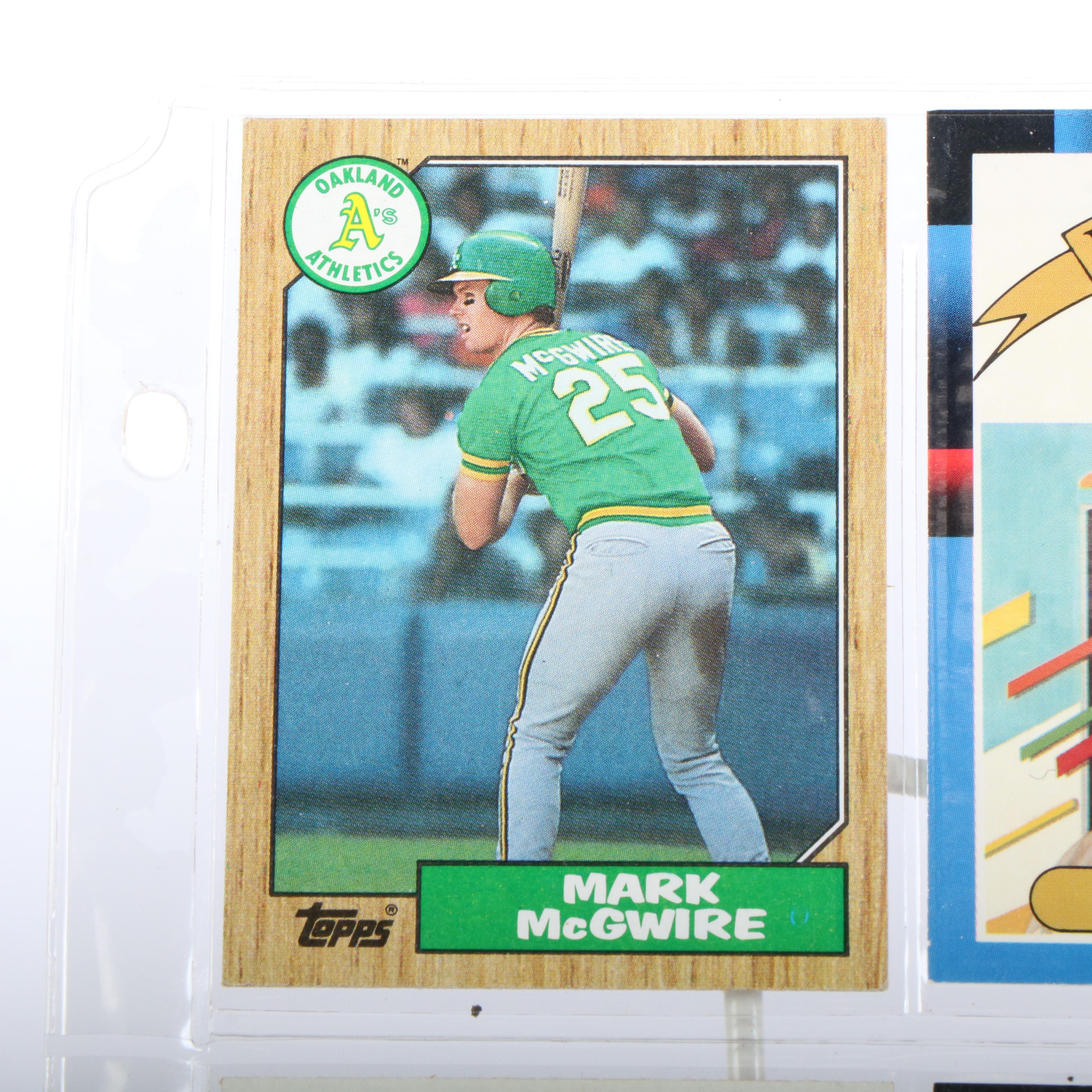 Mark McGwire Baseball Cards Featuring Rated Rookie and More, 1980s