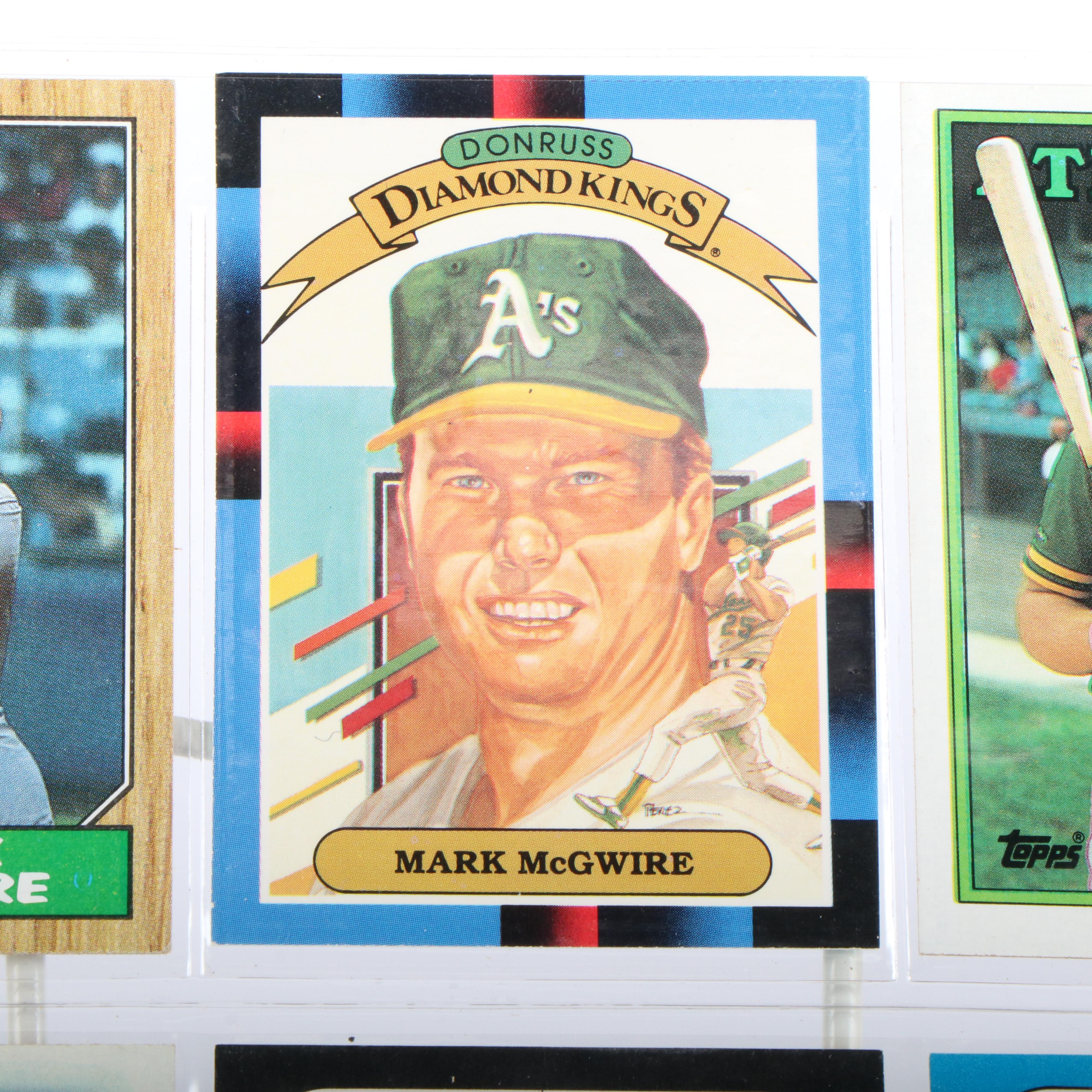 Mark McGwire Baseball Cards Featuring Rated Rookie and More, 1980s