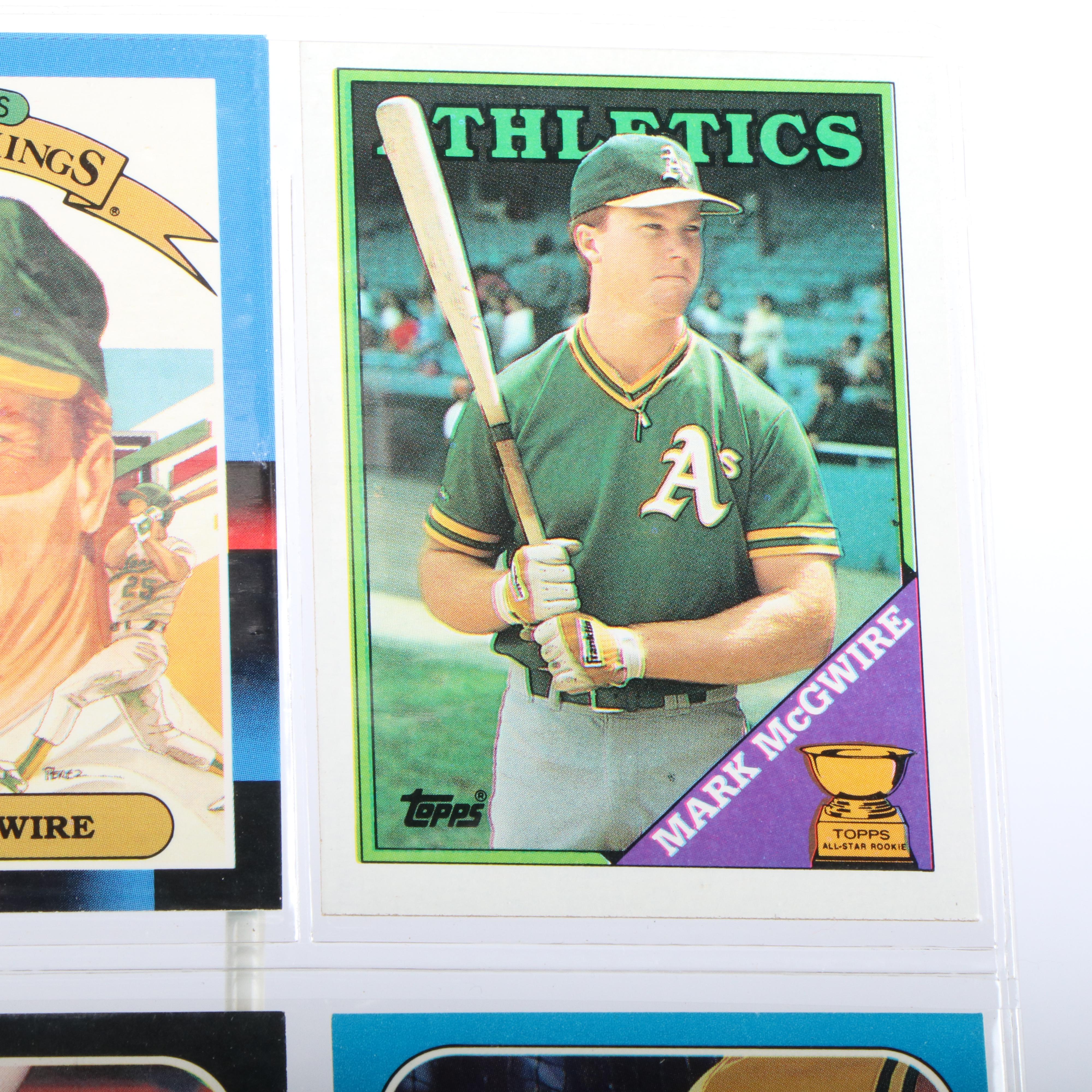 Mark McGwire Baseball Cards Featuring Rated Rookie and More, 1980s
