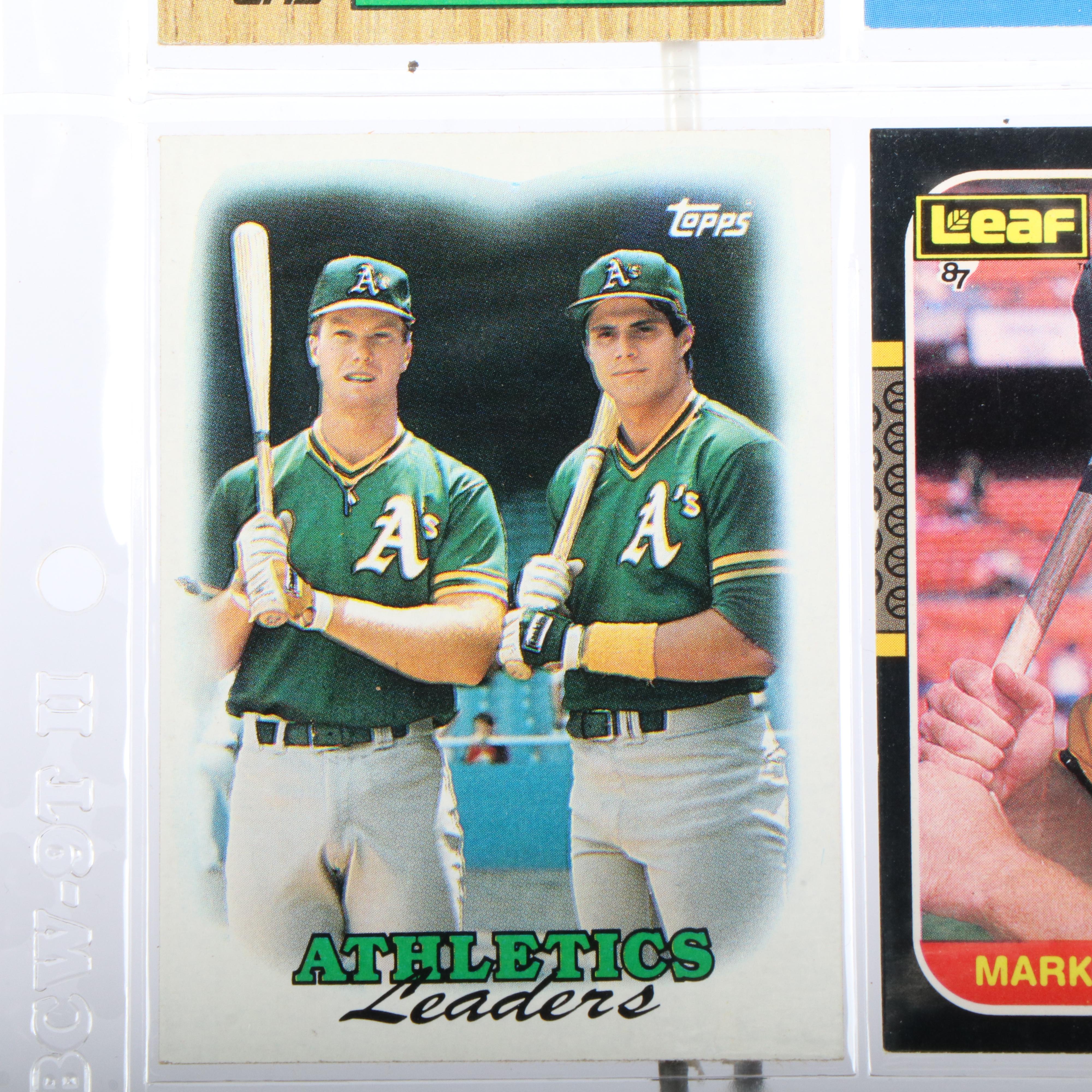 Mark McGwire Baseball Cards Featuring Rated Rookie and More, 1980s
