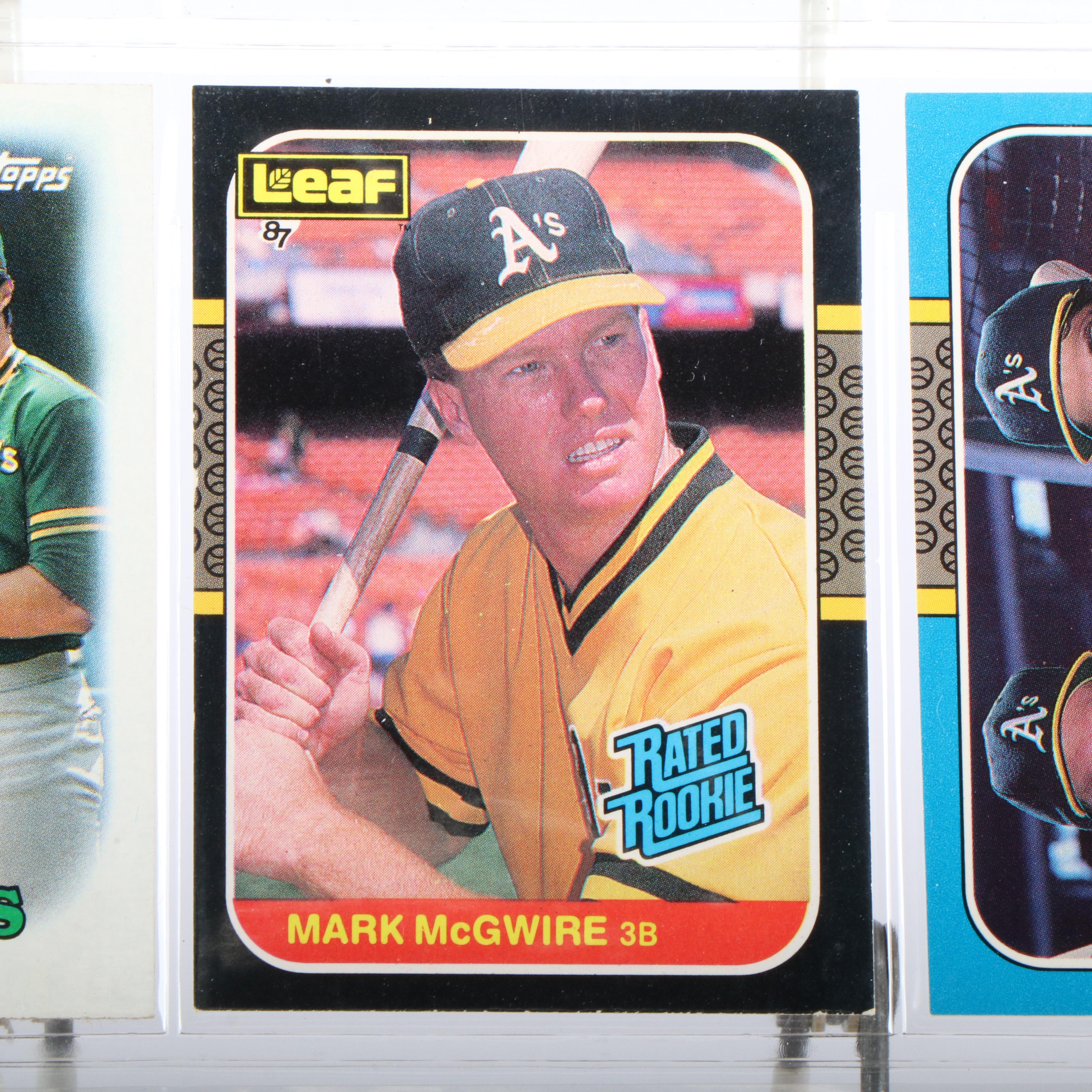 Mark McGwire Baseball Cards Featuring Rated Rookie and More, 1980s