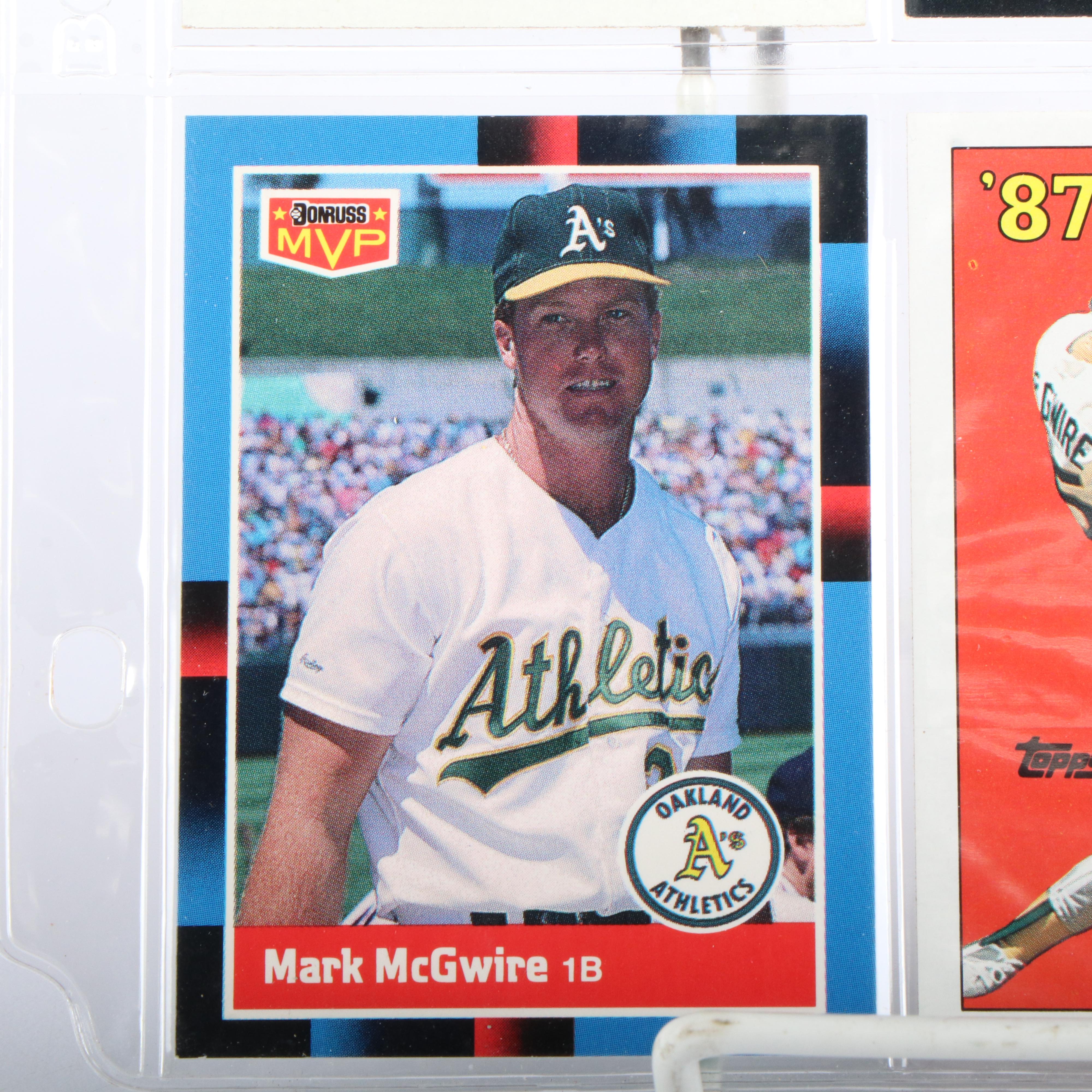 Mark McGwire Baseball Cards Featuring Rated Rookie and More, 1980s