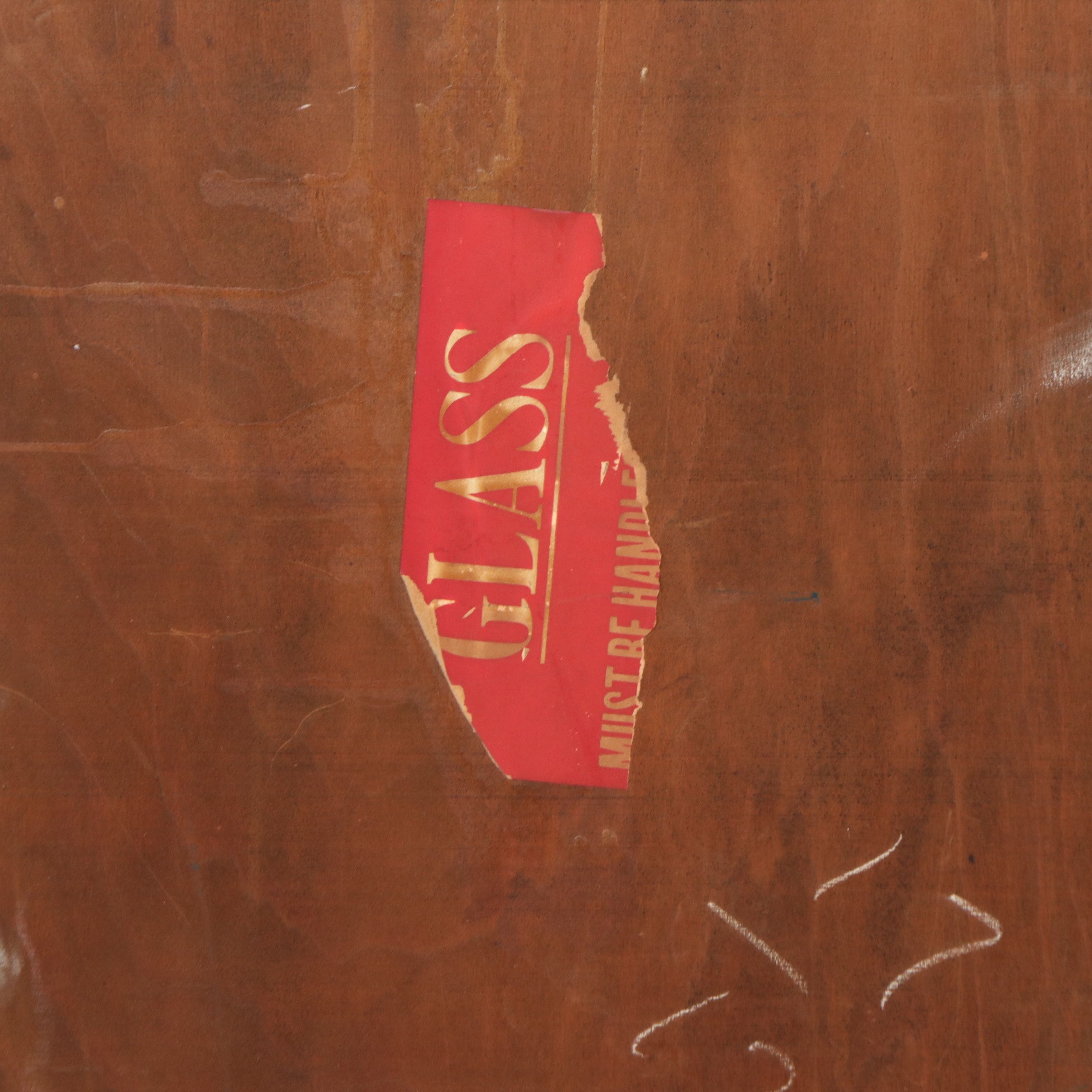 Sheraton Revival Mahogany Vanity with Tri-Fold Mirror, Early 20th Century