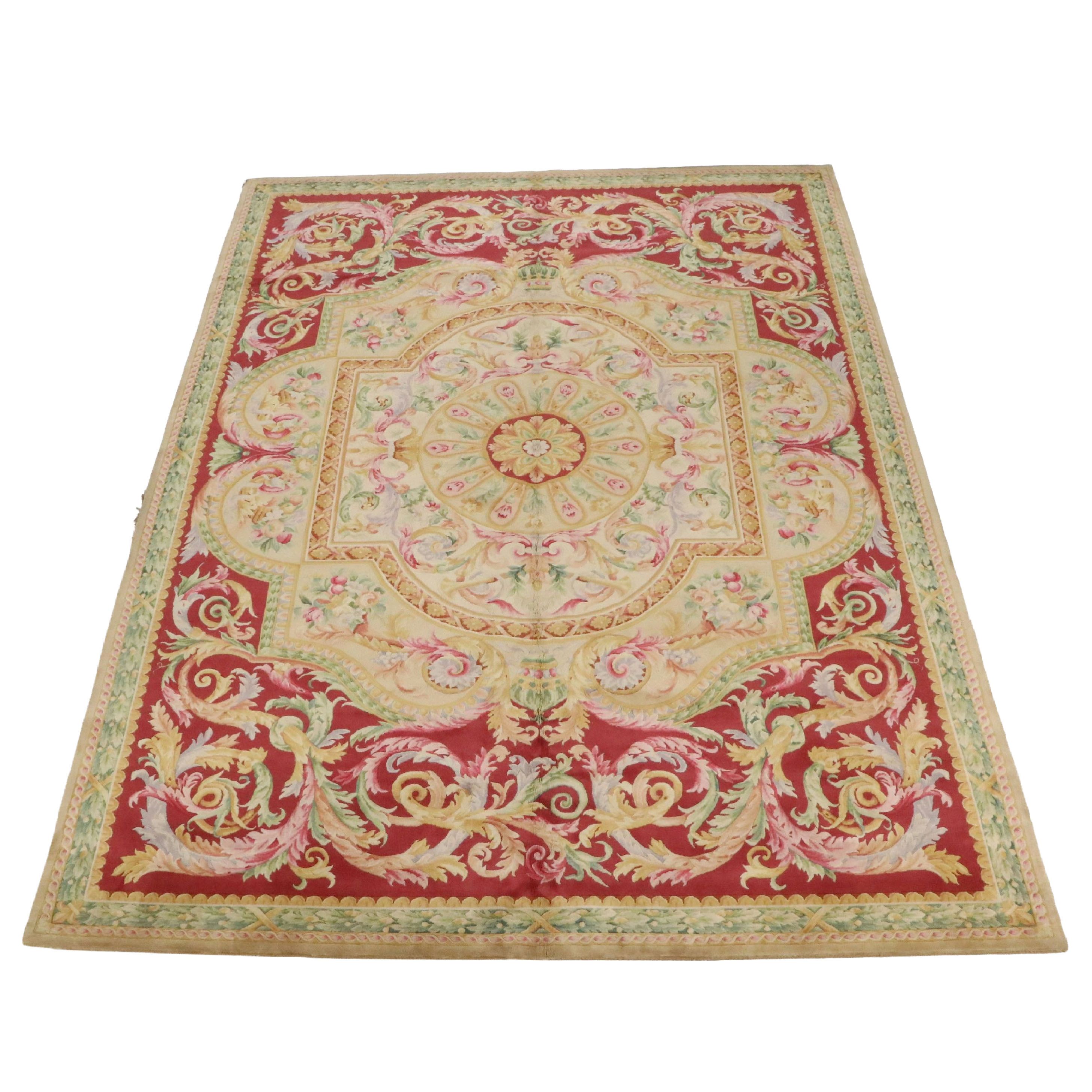 10'1 x 14'1 Hand-Knotted Sino-French Savonnerie Style Room-Sized Rug