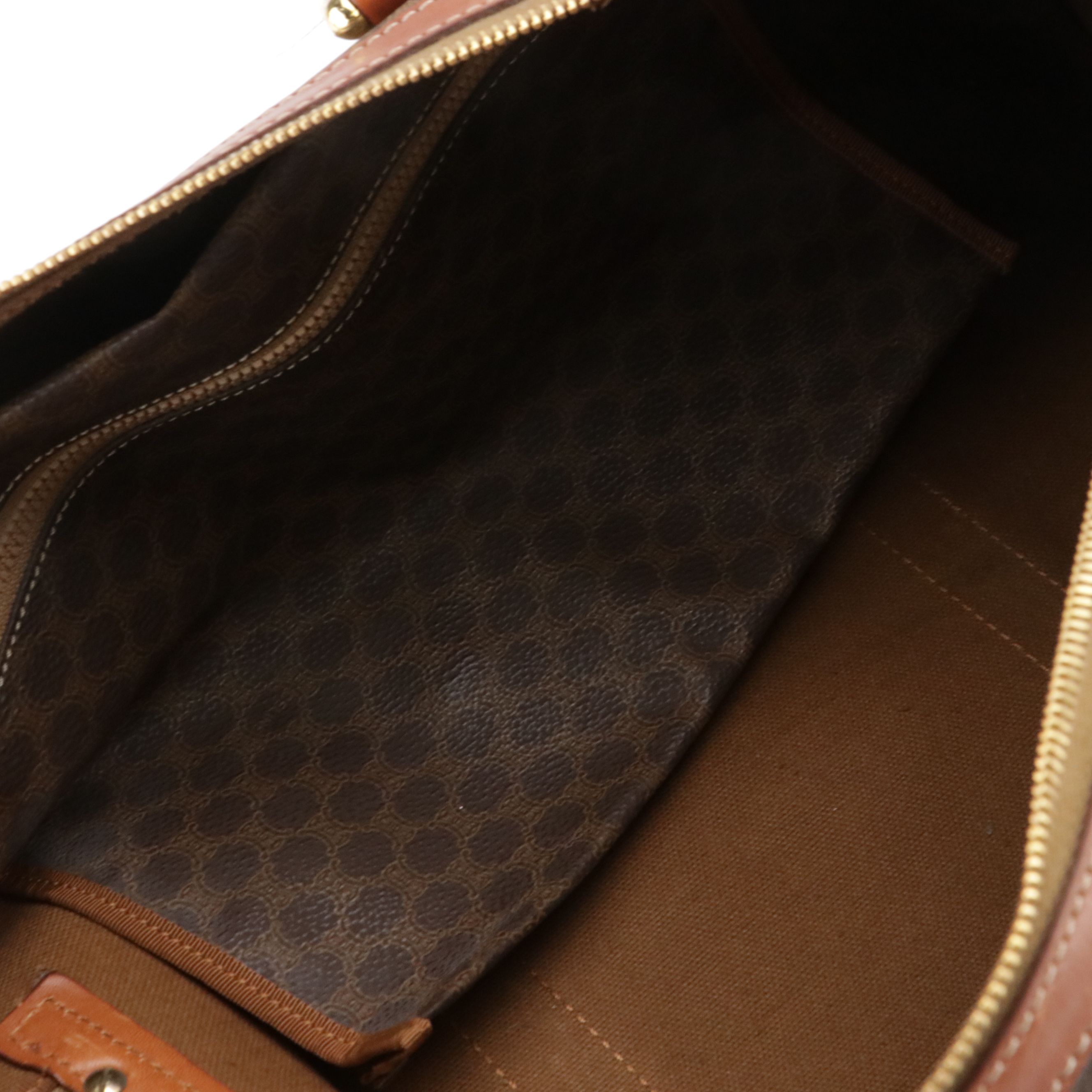 Celine Duffle Bag in Dark Brown Macadam Canvas and Leather