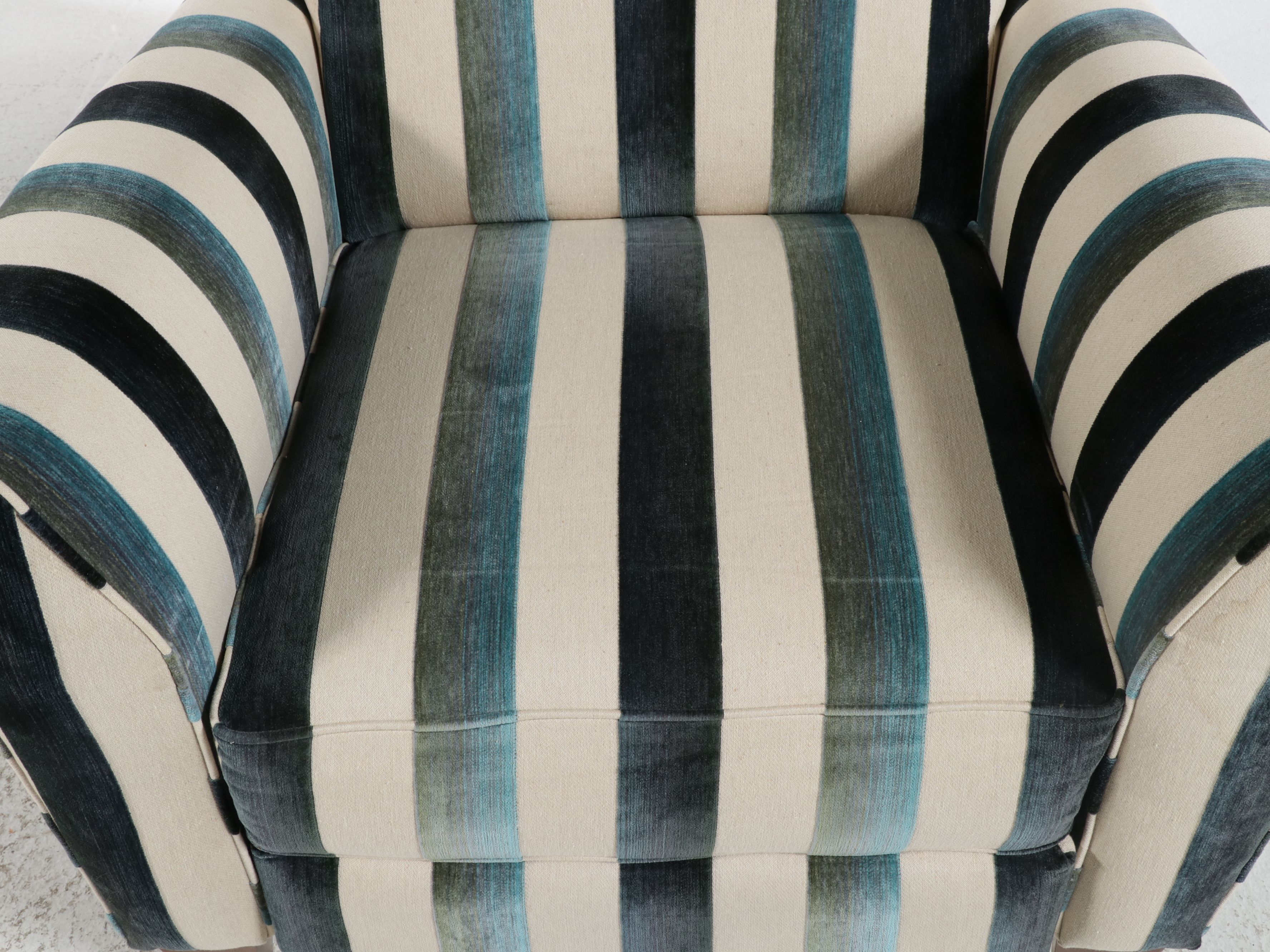 La-Z-Boy Classics Striped Upholstered Recliner, 21st Century