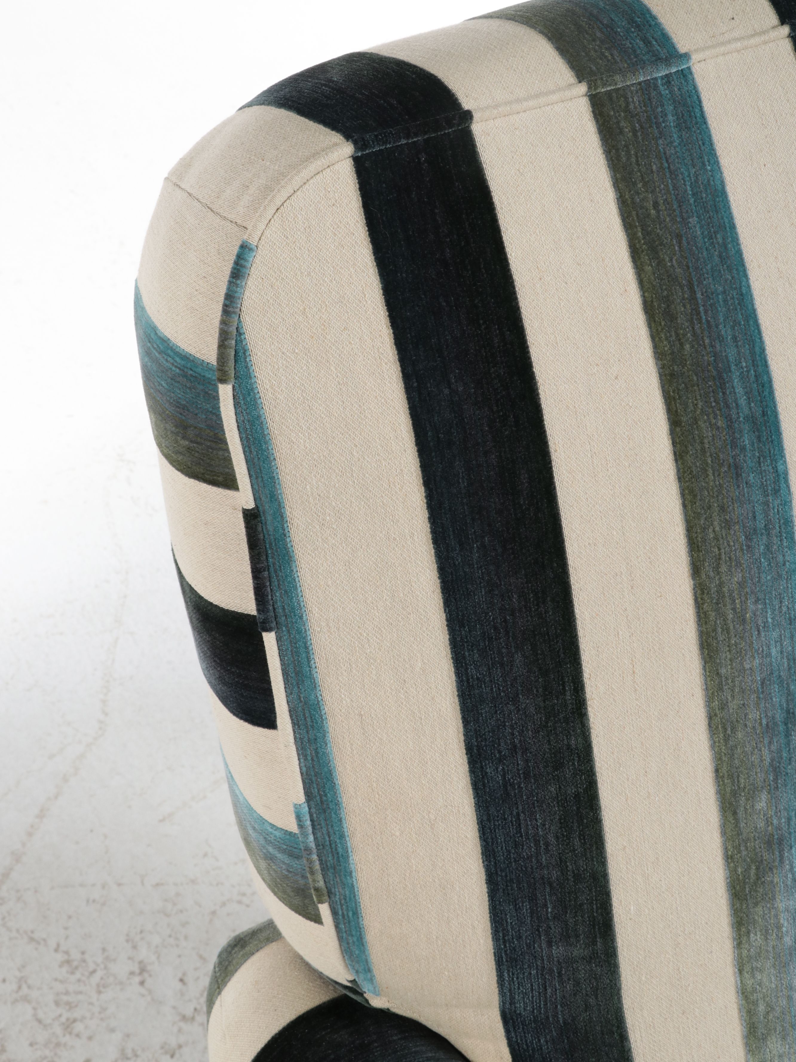 La-Z-Boy Classics Striped Upholstered Recliner, 21st Century