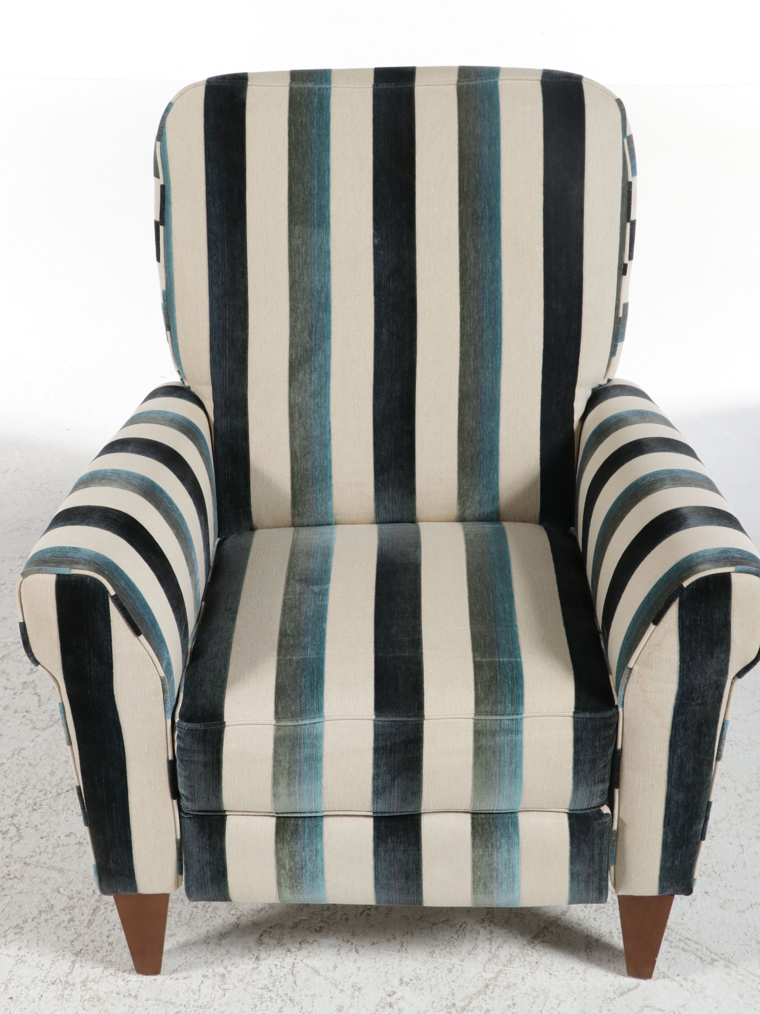 La-Z-Boy Classics Striped Upholstered Recliner, 21st Century