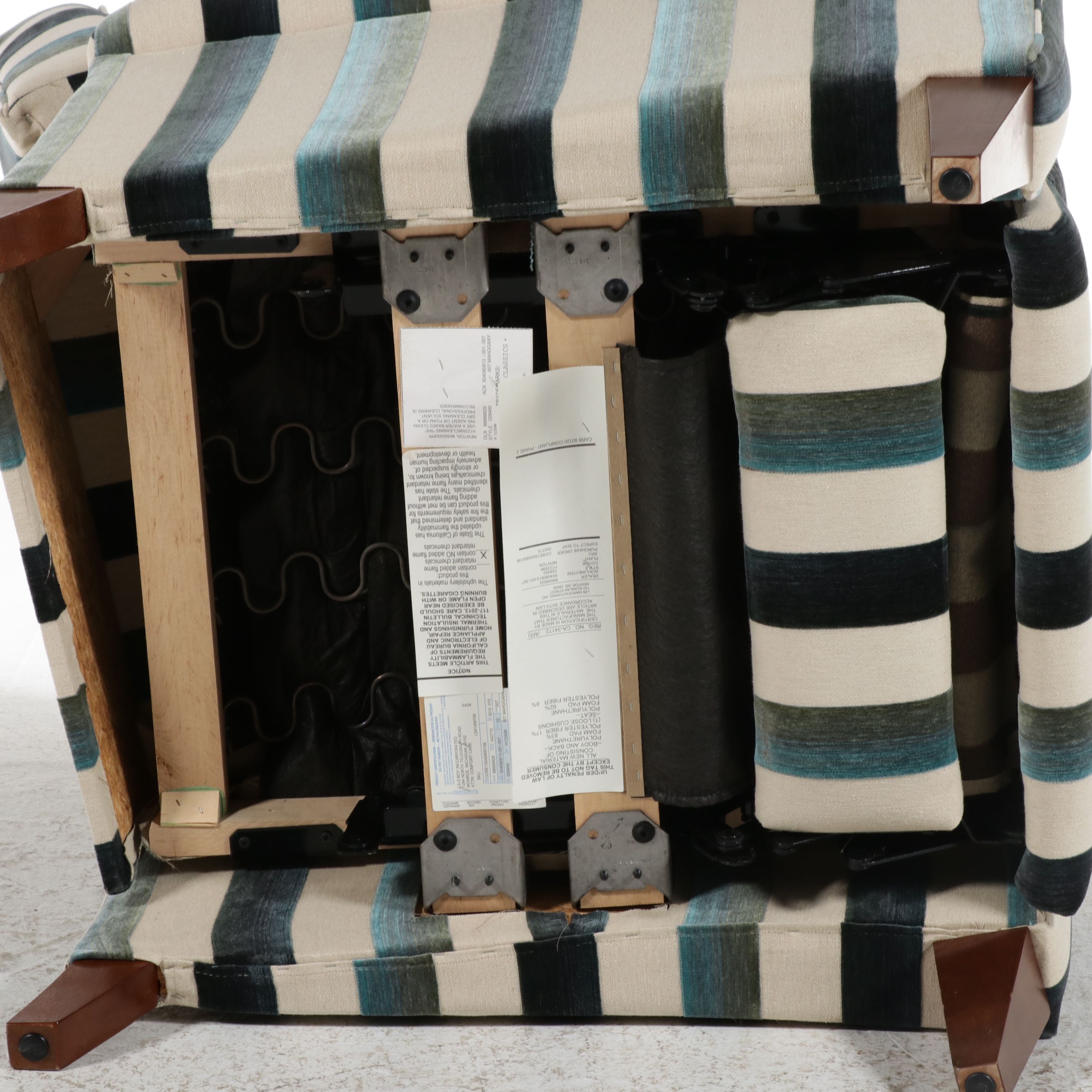 La-Z-Boy Classics Striped Upholstered Recliner, 21st Century