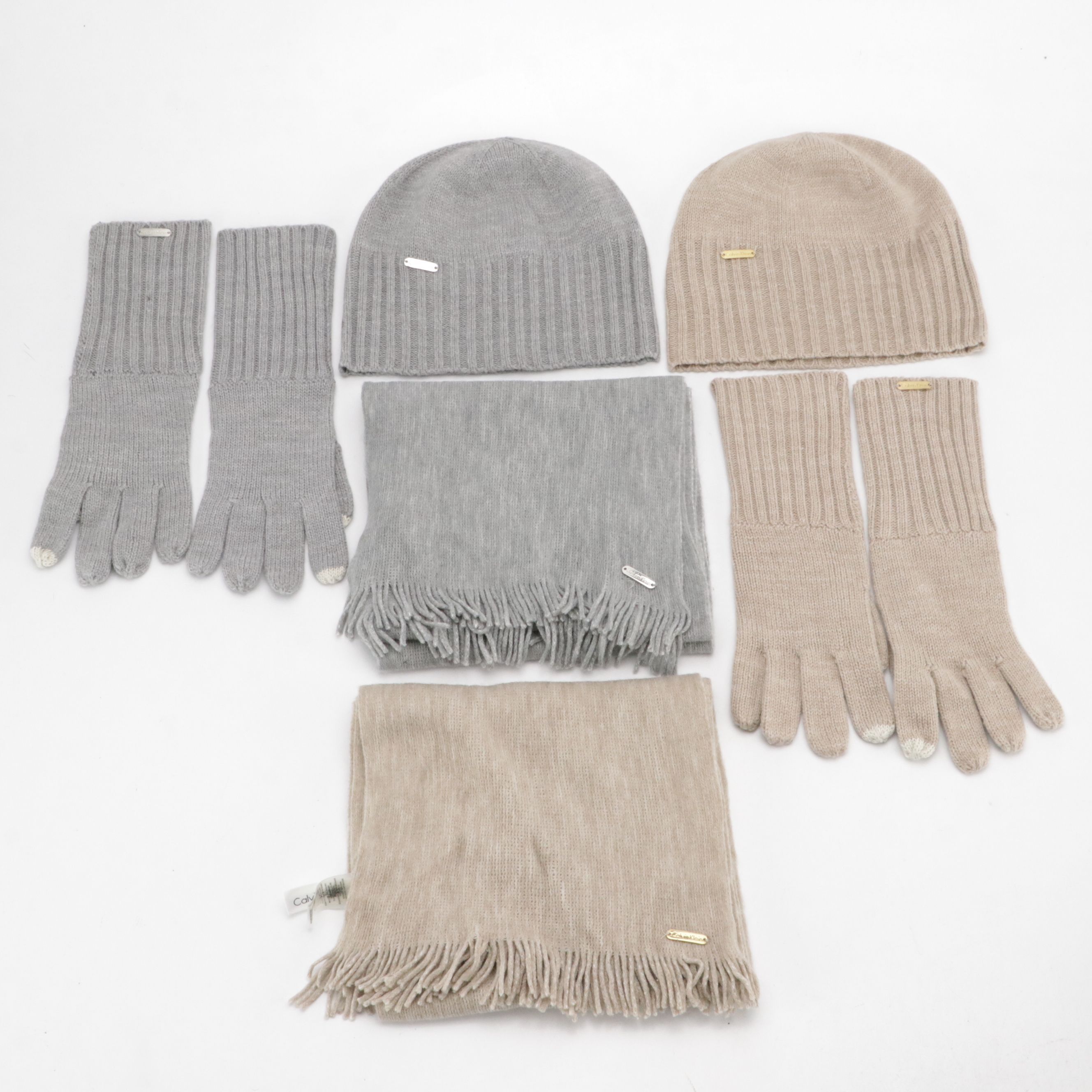 Calvin Klein Beanies, Gloves and Fringe Scarves