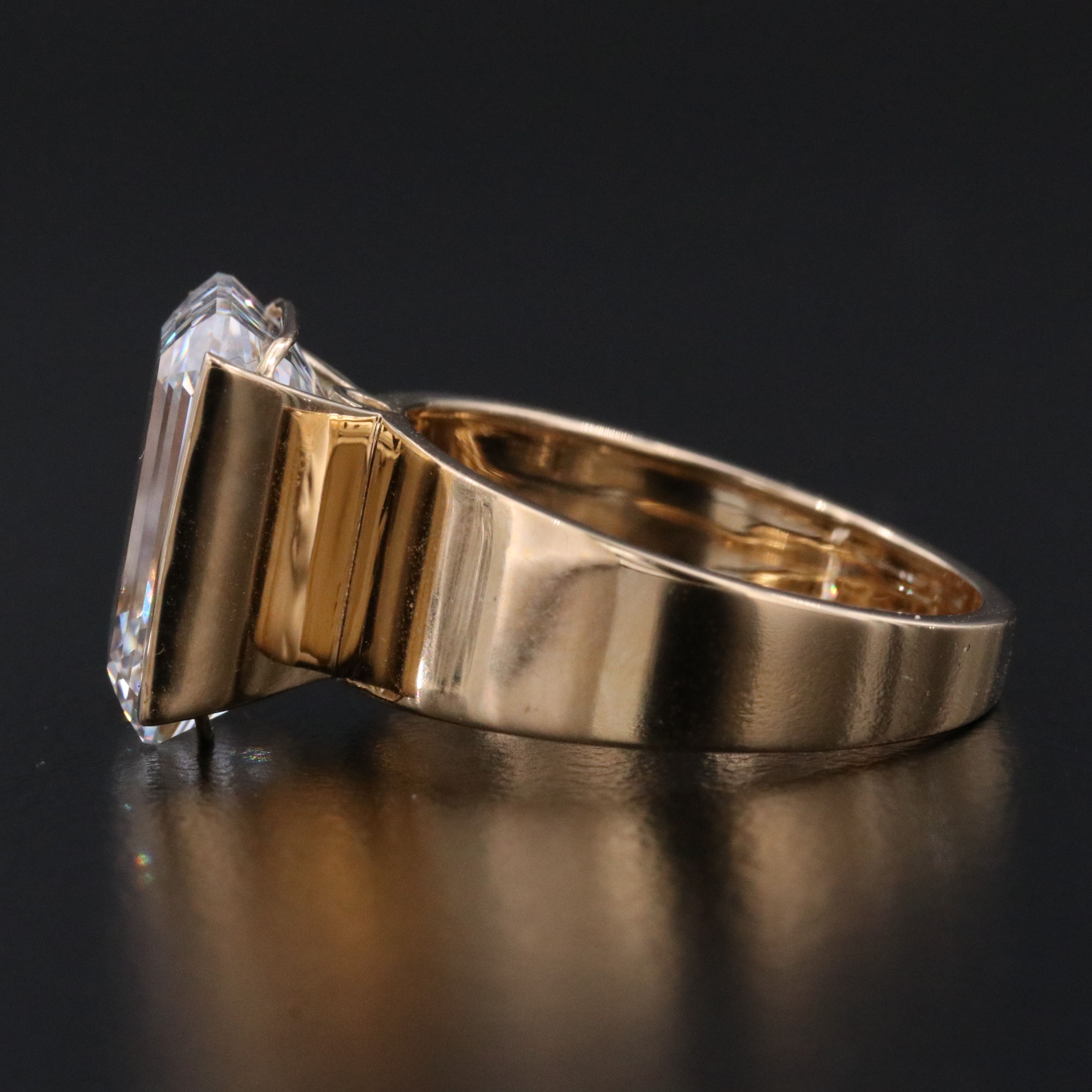 18K 6.58 CT Lab Grown Diamond Solitaire Ring with IGI Report