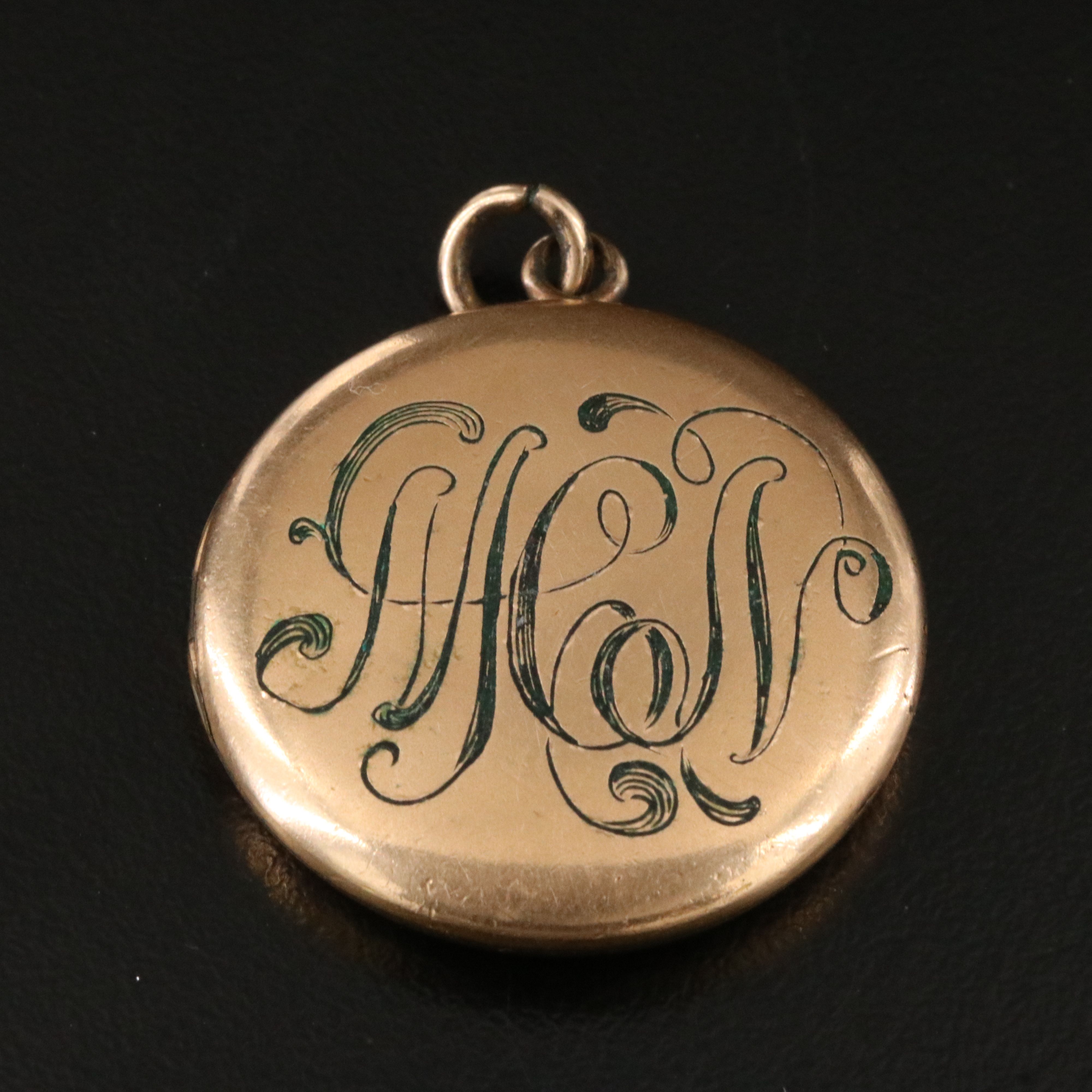 Art Nouveau S & B Lederer Glass Paste Locket Pendant