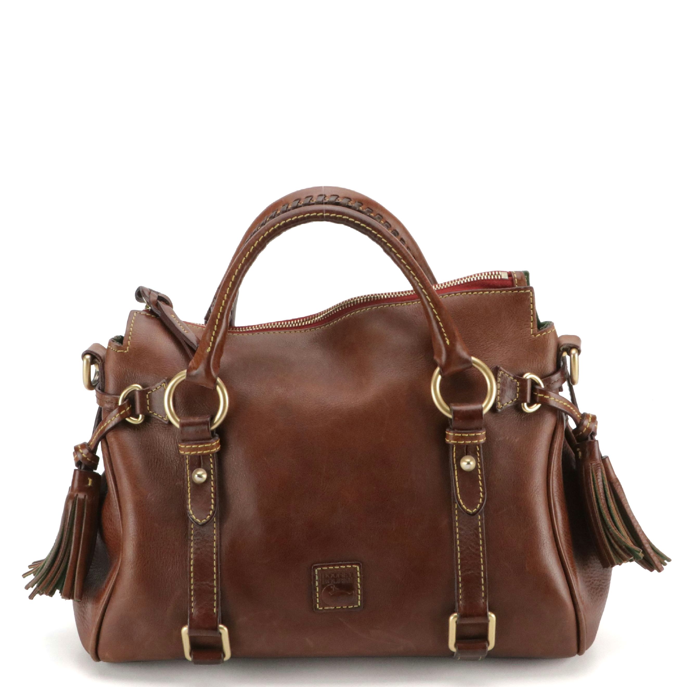 Dooney & Bourke Tassel Two-Way Satchel in Florentine Leather