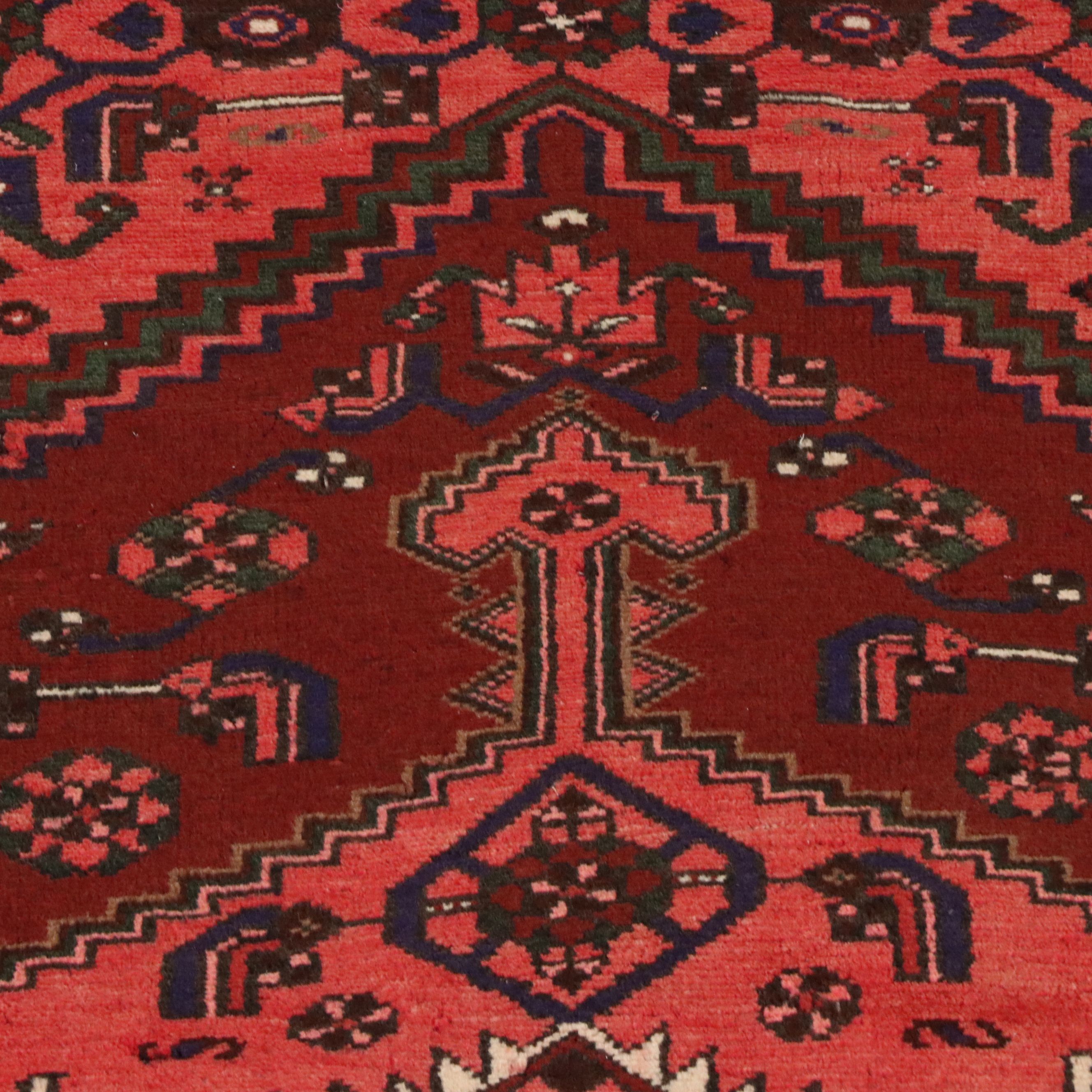 3'4 x 6'8 Hand-Knotted Persian Hamadan Area Rug