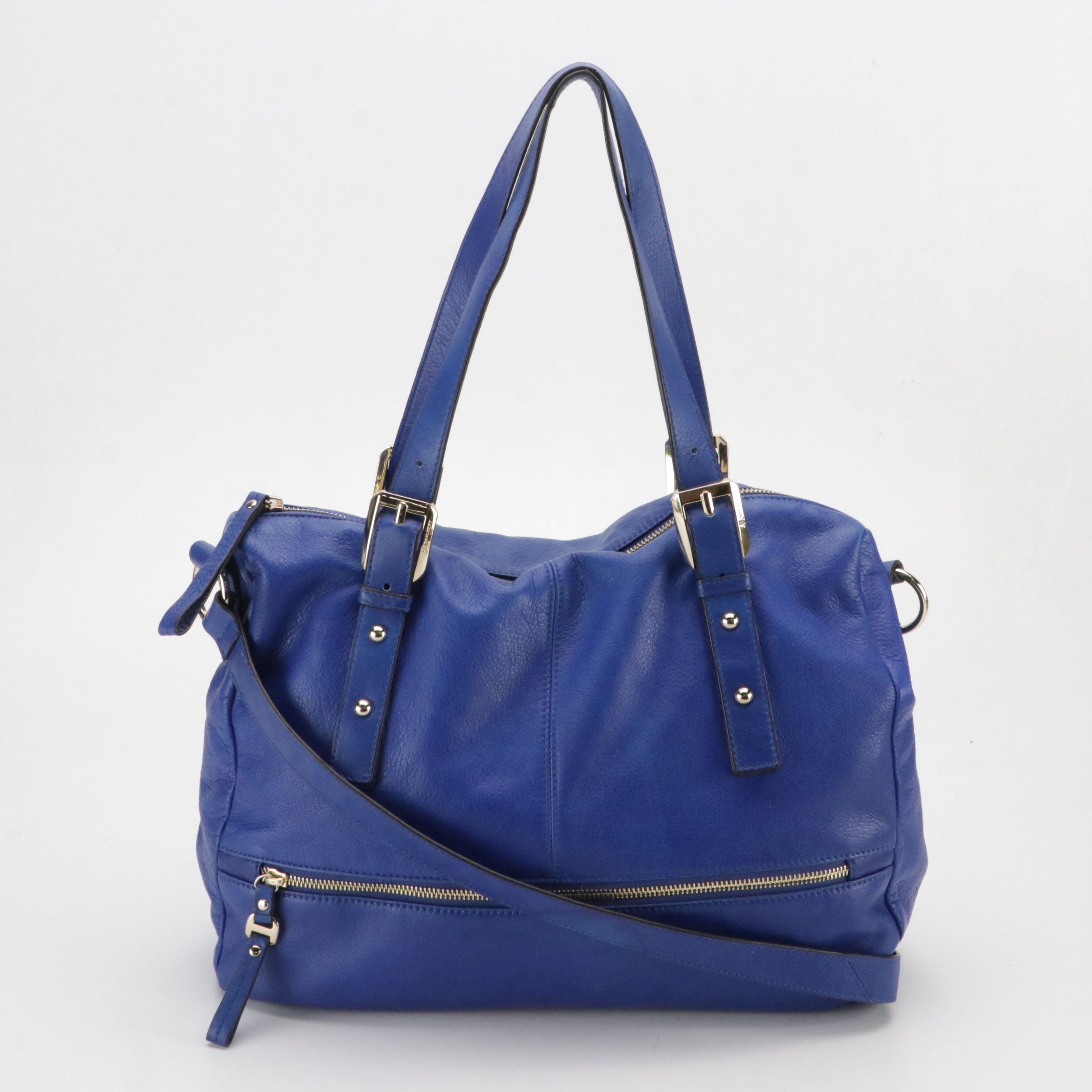 B. Makowsky Ultramarine Leather Burnett Satchel & Moss Leather Alice Satchel Bag