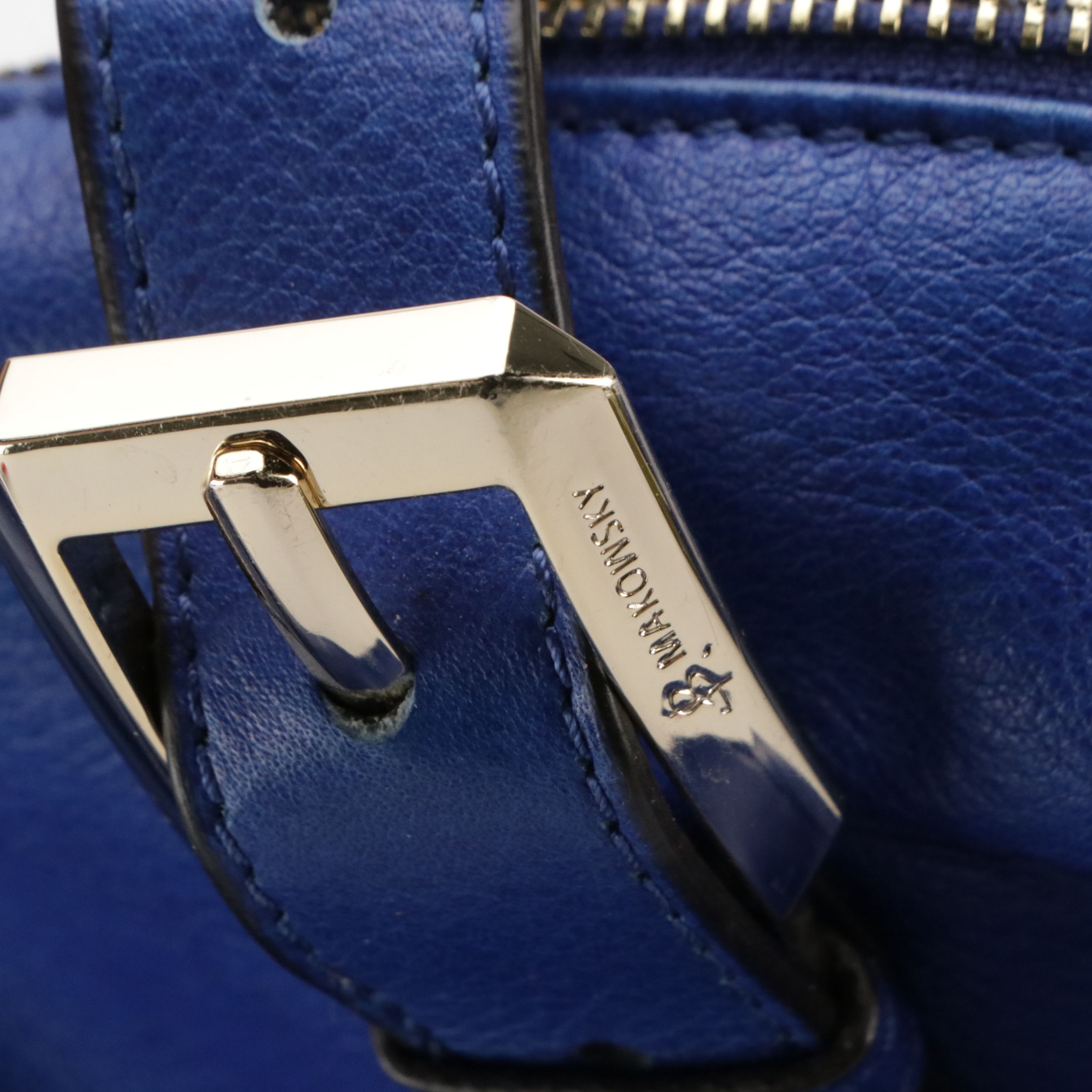 B. Makowsky Ultramarine Leather Burnett Satchel & Moss Leather Alice Satchel Bag
