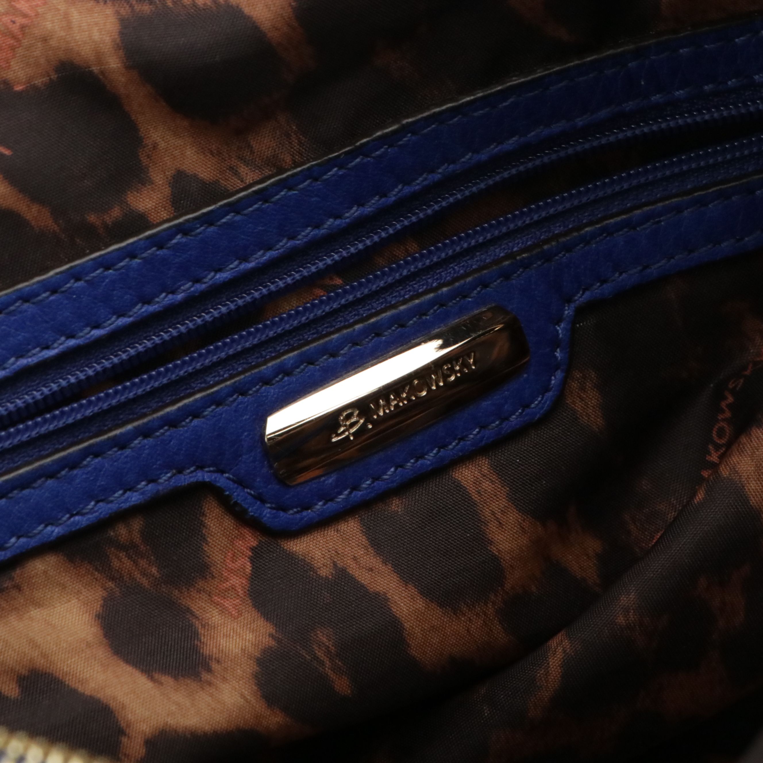 B. Makowsky Ultramarine Leather Burnett Satchel & Moss Leather Alice Satchel Bag