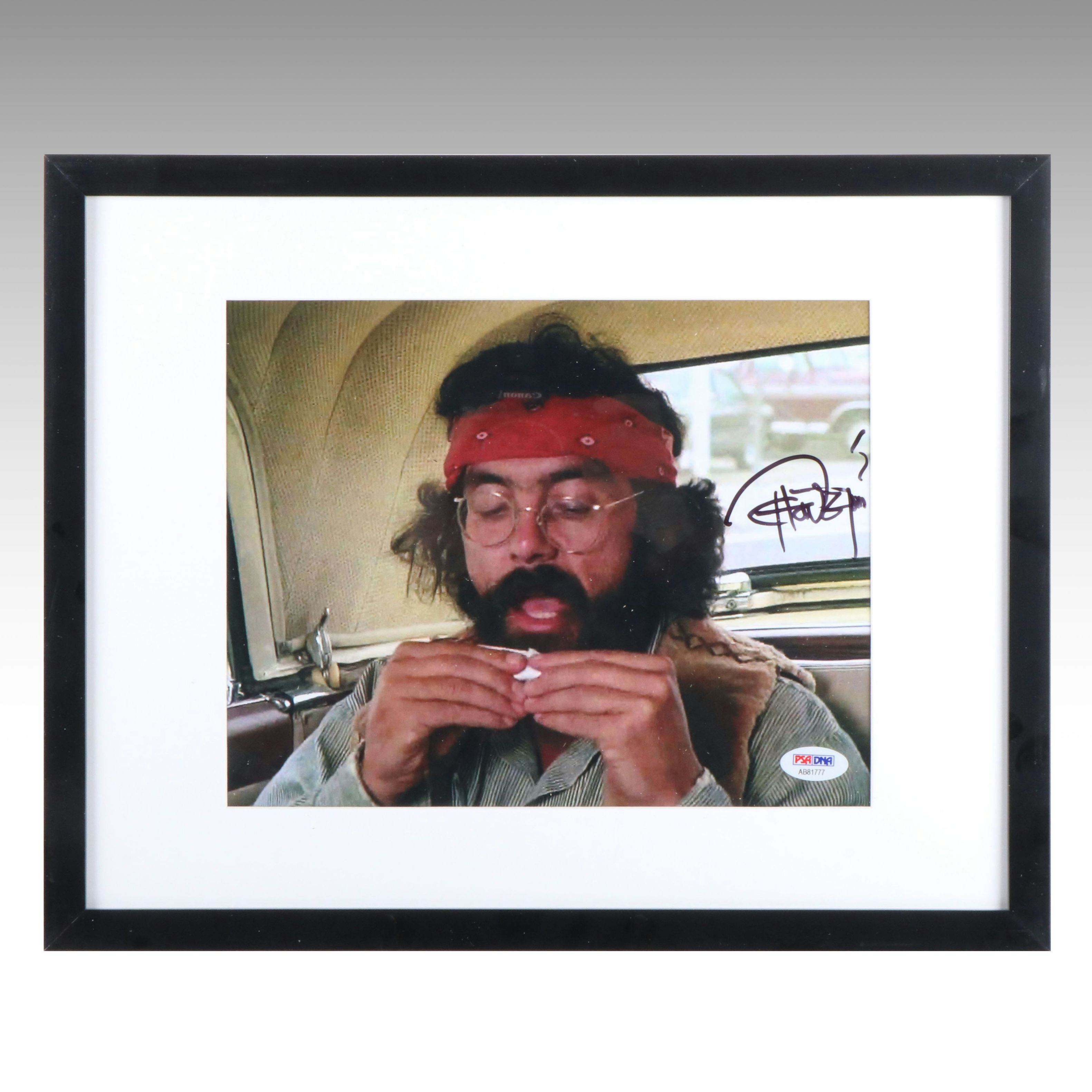 Tommy Chong Signed “Cheech and Chong” Print in Matted Frame, PSA