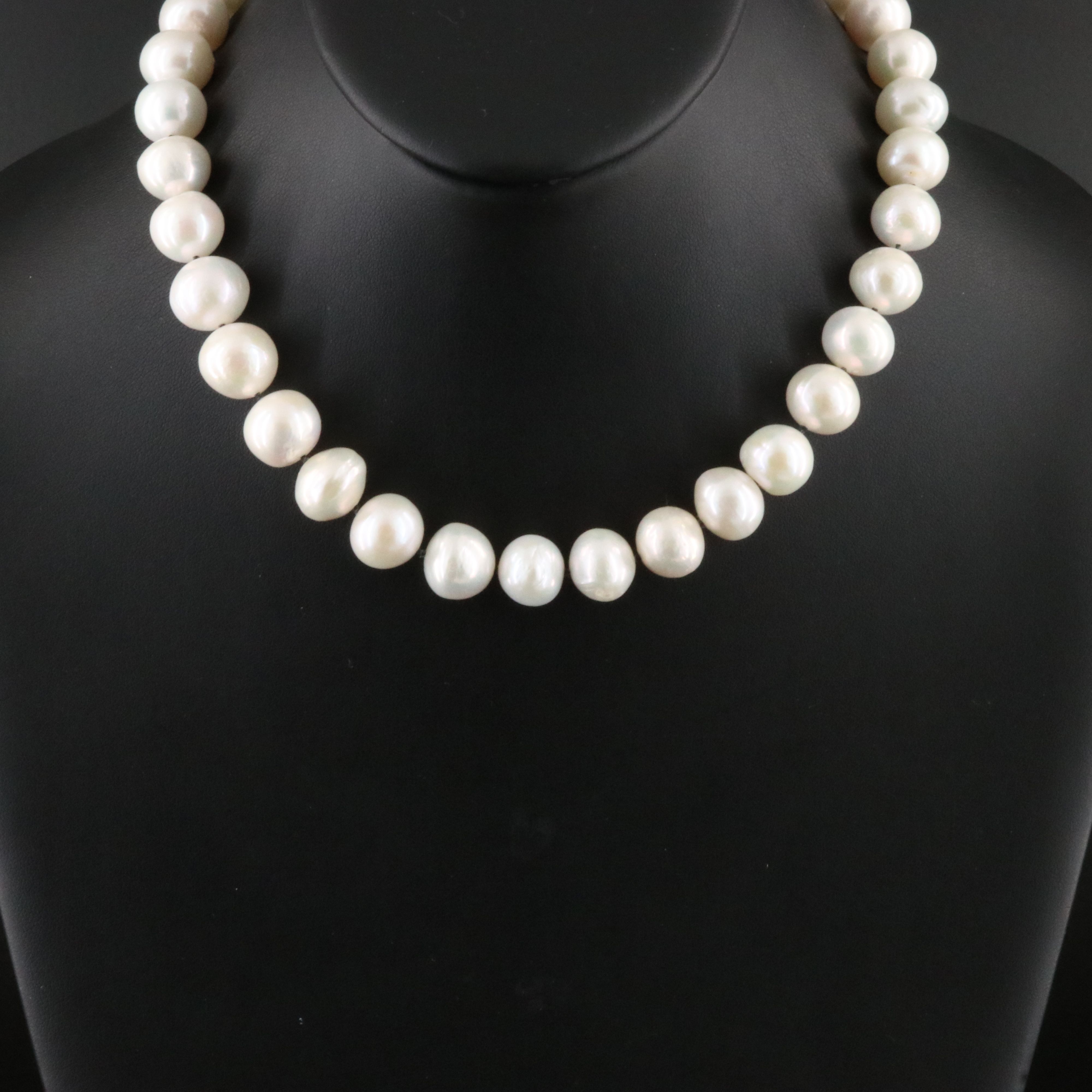 10.50 × 12.00 MM Pearl Necklace with 14K Clasp