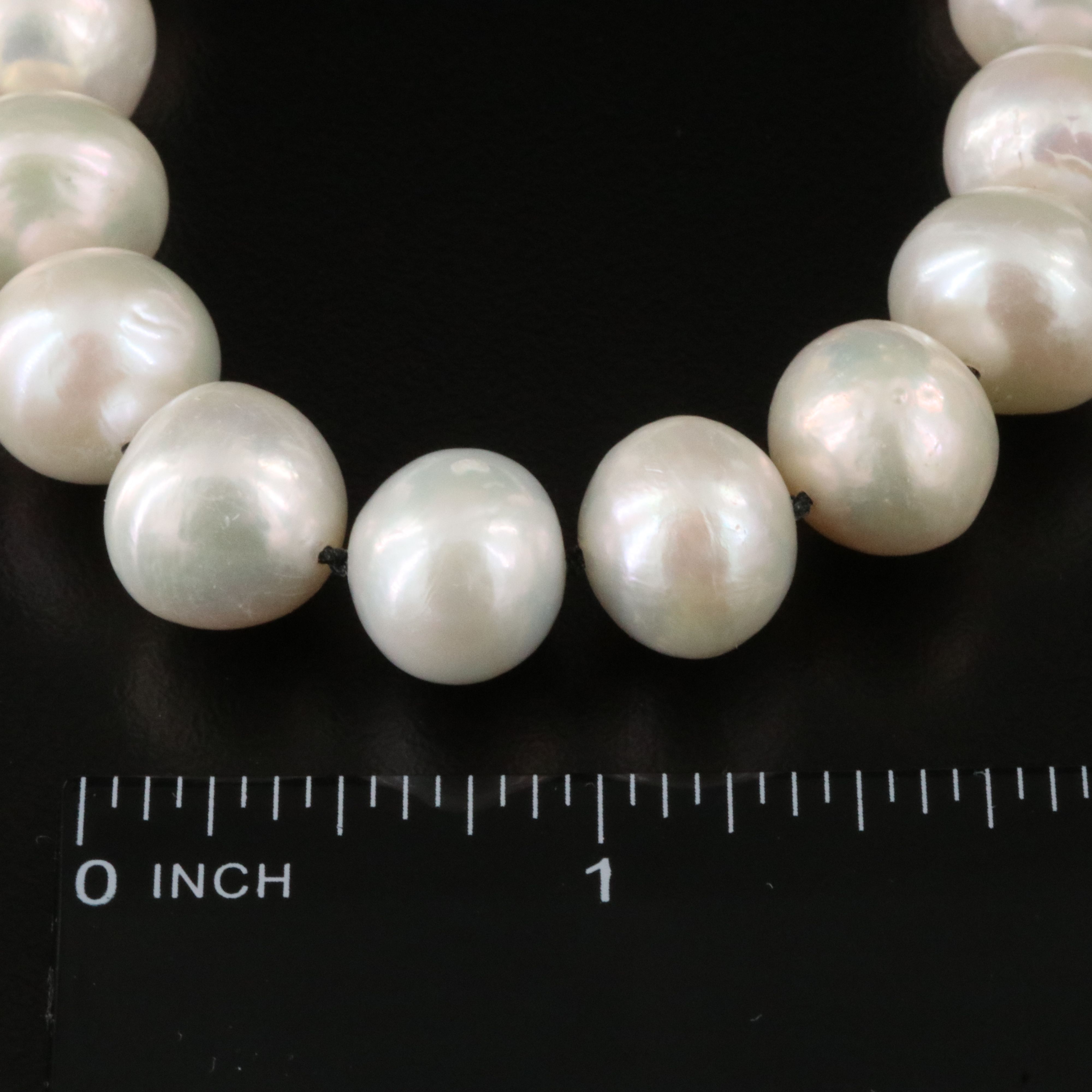 10.50 × 12.00 MM Pearl Necklace with 14K Clasp