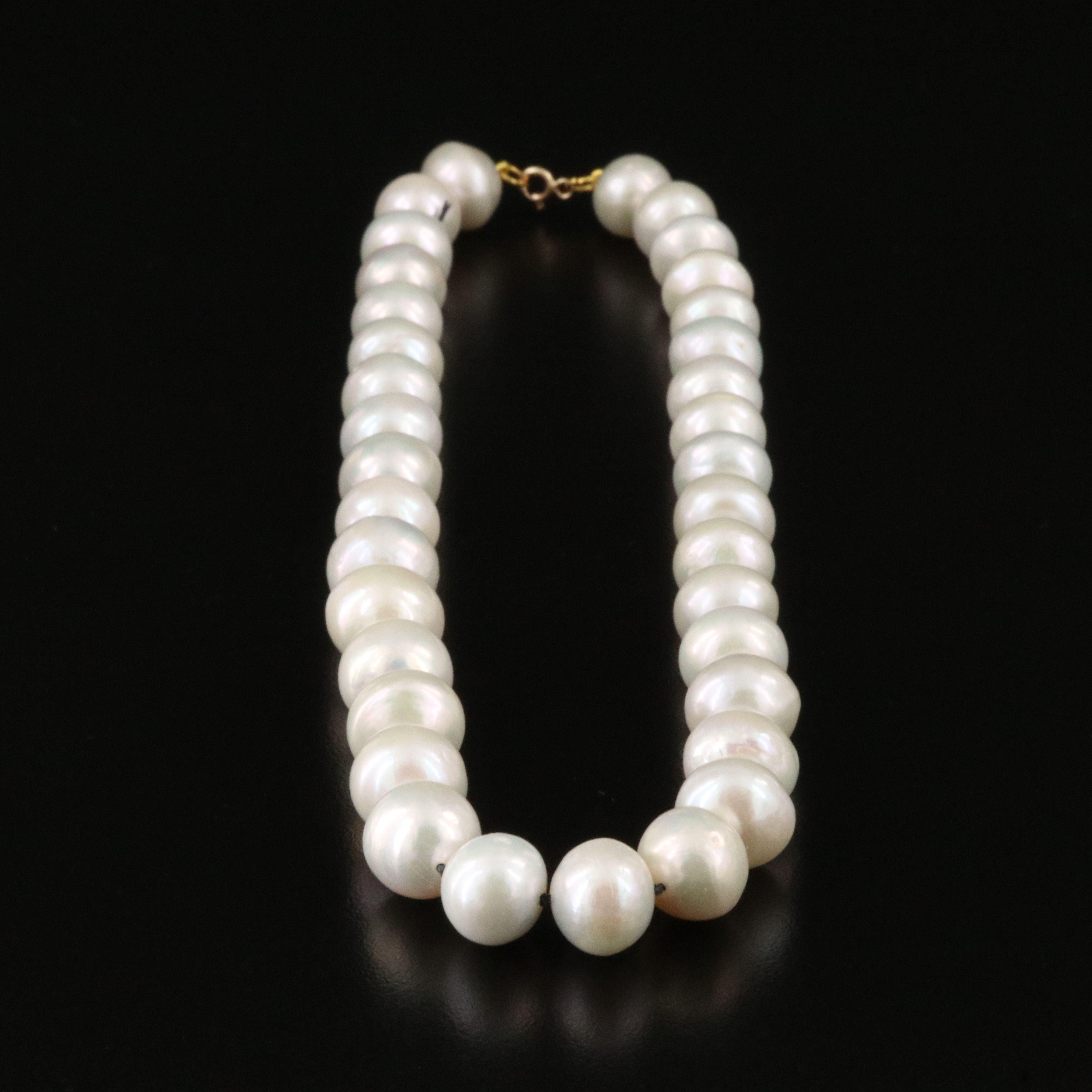 10.50 × 12.00 MM Pearl Necklace with 14K Clasp