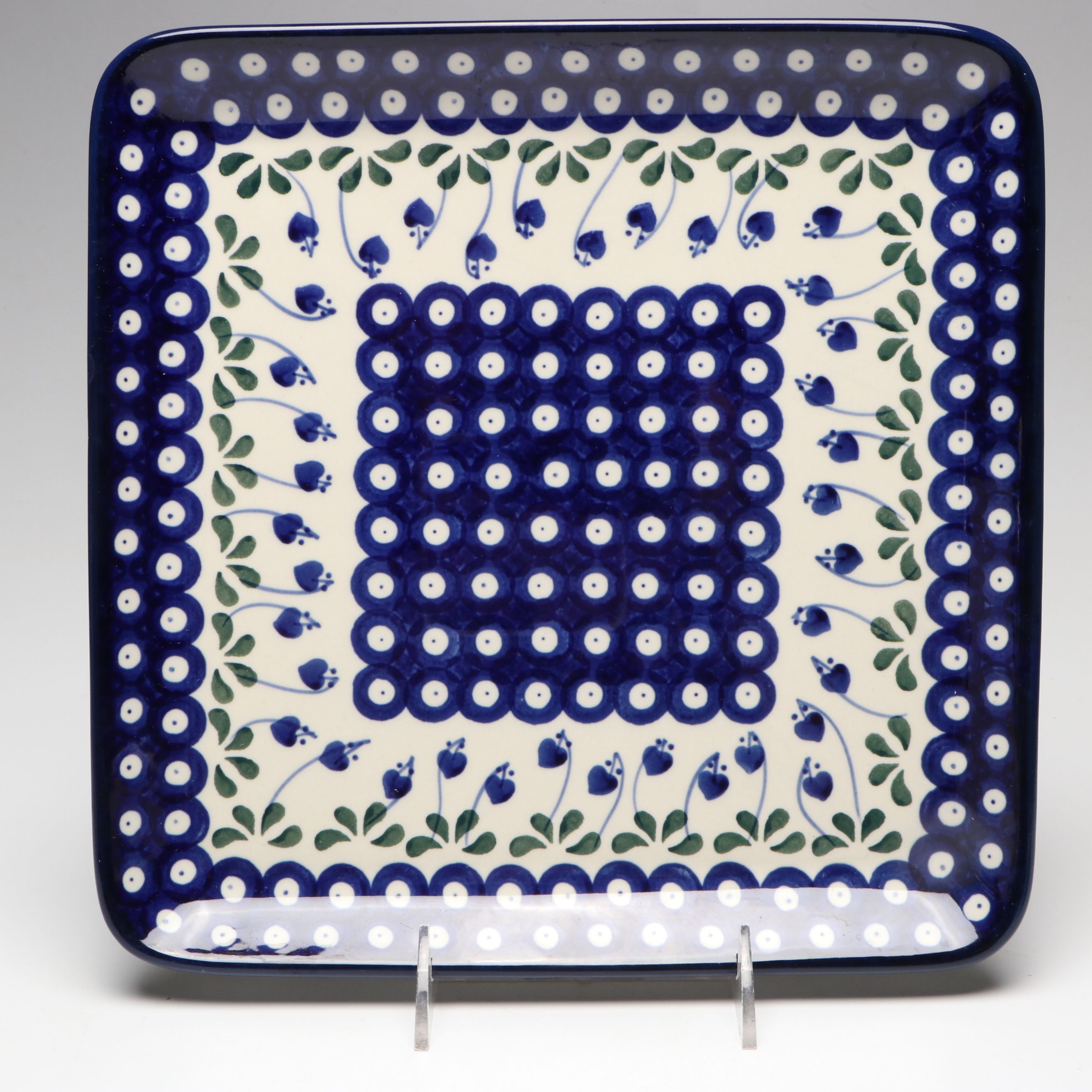 Ceramika Artystyczna Bolesławiec Polish Ceramic Tray and Ramekins