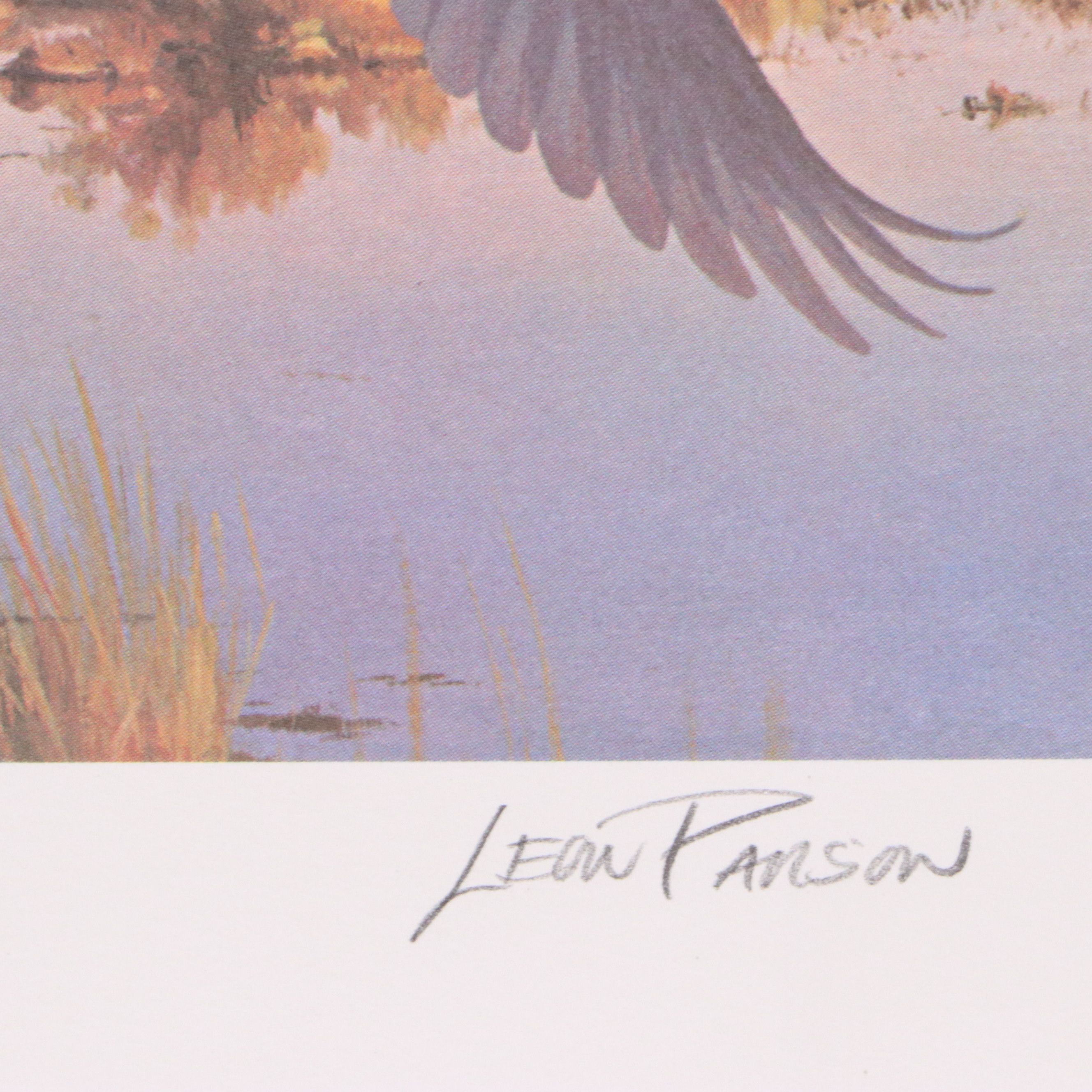 Leon Parson Utah Migratory Waterfowl Stamp and Offset Lithograph, 1986