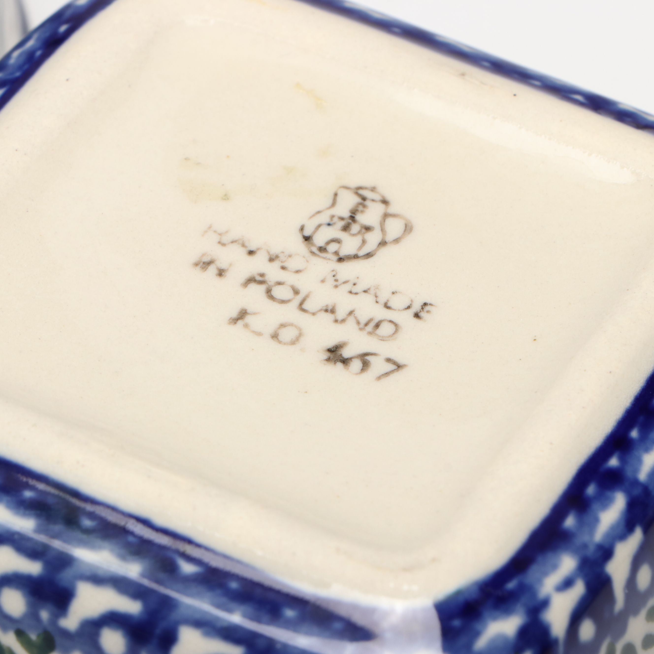 Ceramika Artystyczna Bolesławiec Polish Ceramic Tray and Ramekins