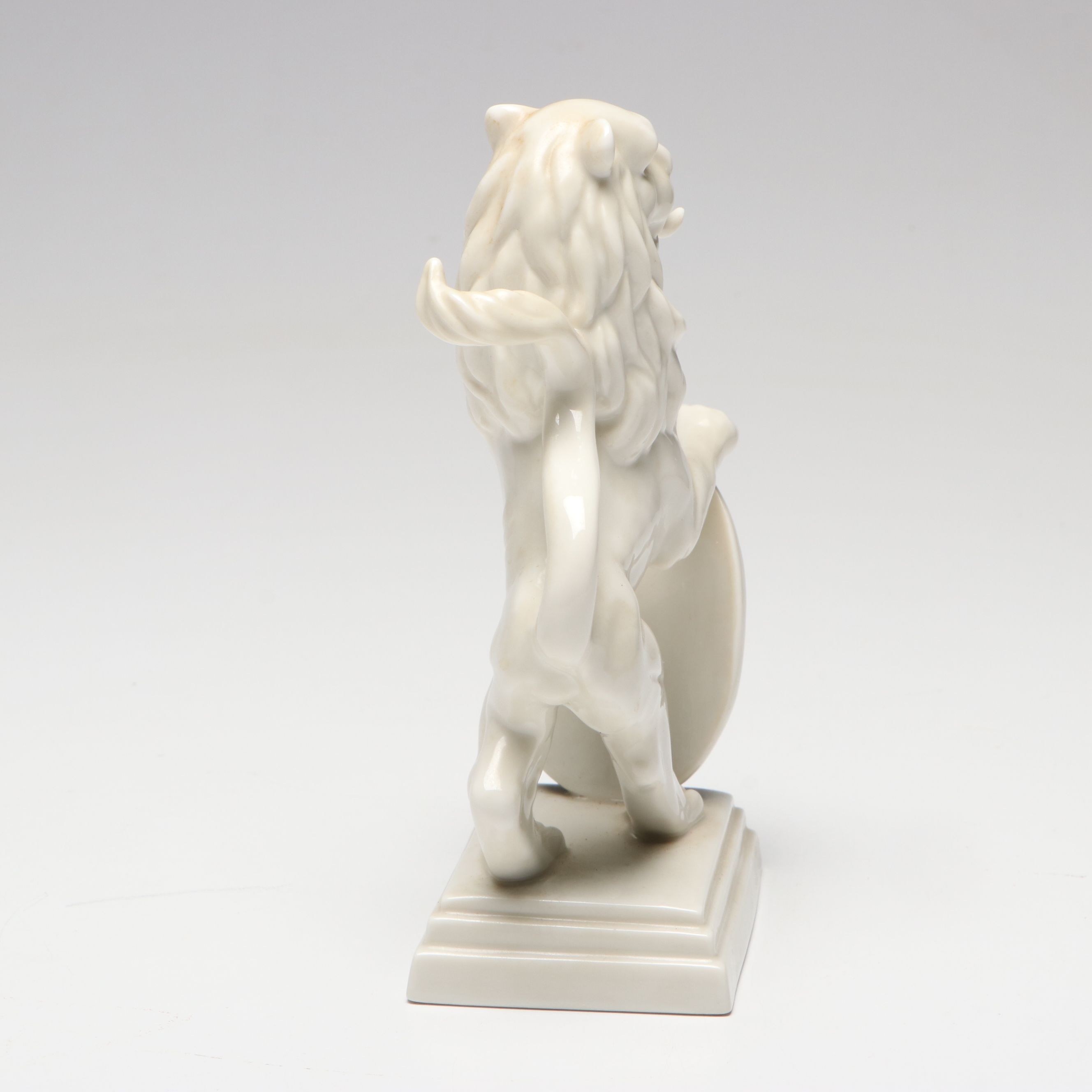 Real Cerâmica and Other Hand-Painted Vase with Nymphenburg Lion Figure