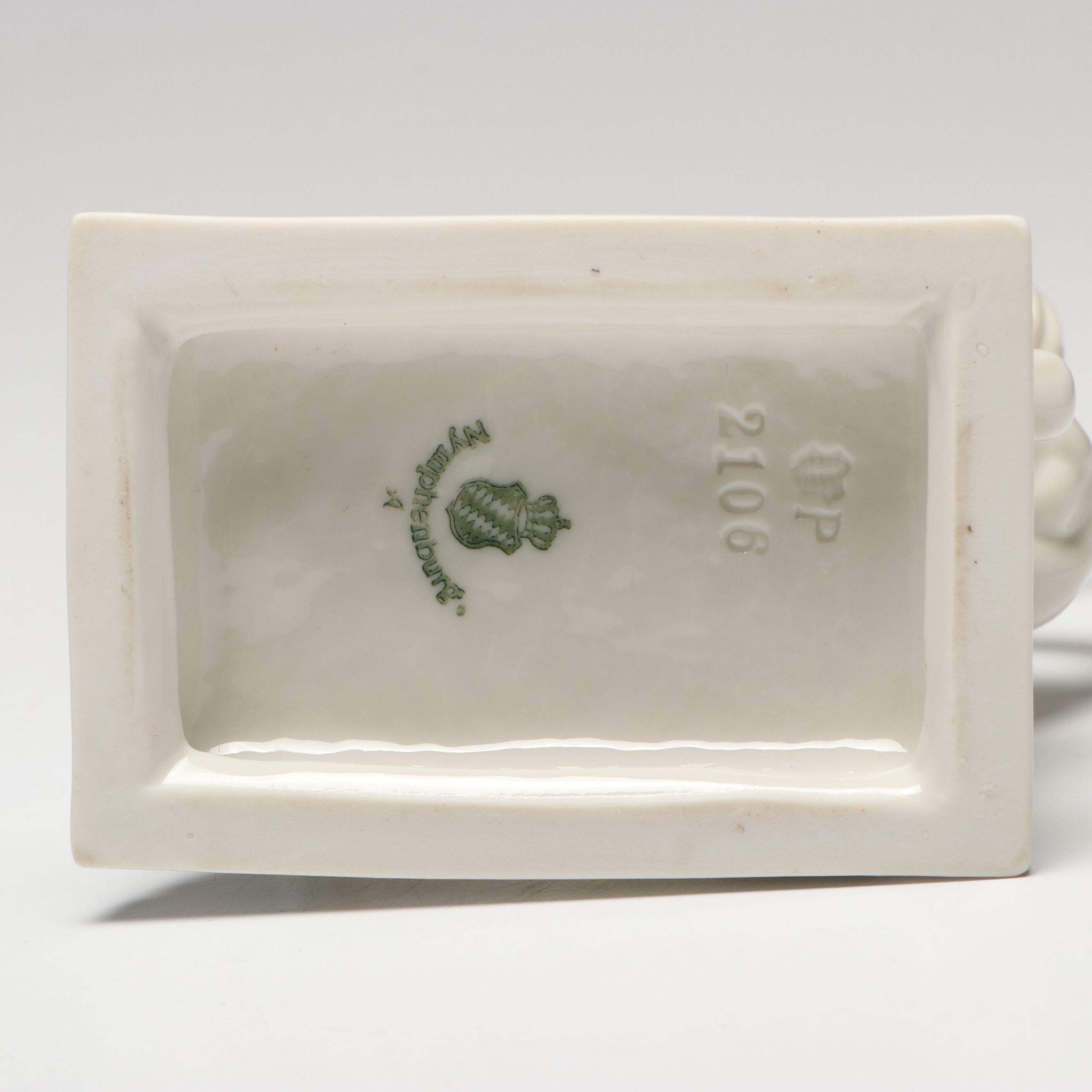 Real Cerâmica and Other Hand-Painted Vase with Nymphenburg Lion Figure