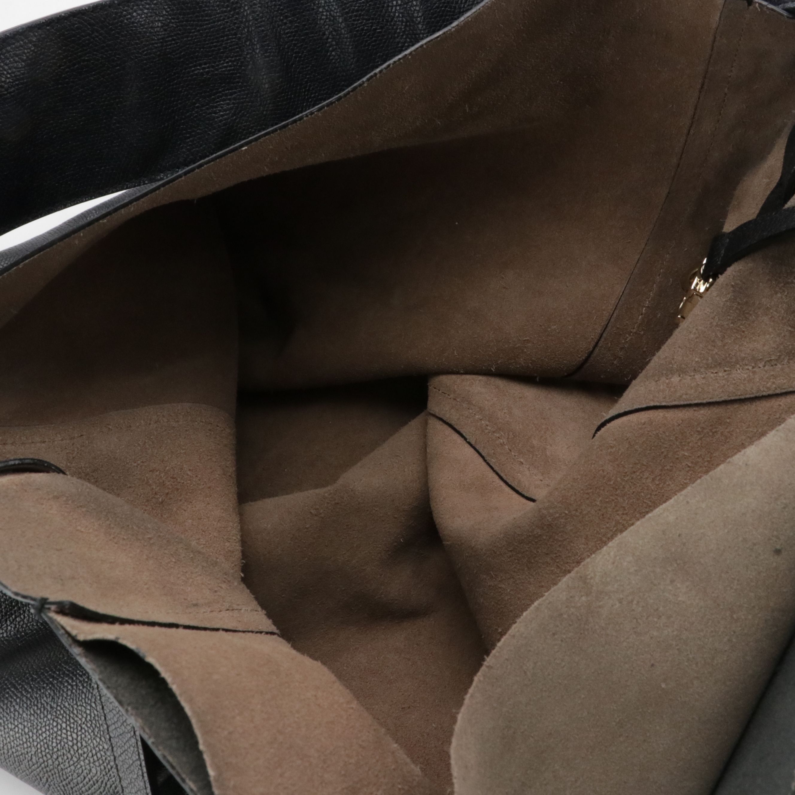 Valextra Slouchy Shoulder Bag in Navy Blue Grained Calfskin Leather