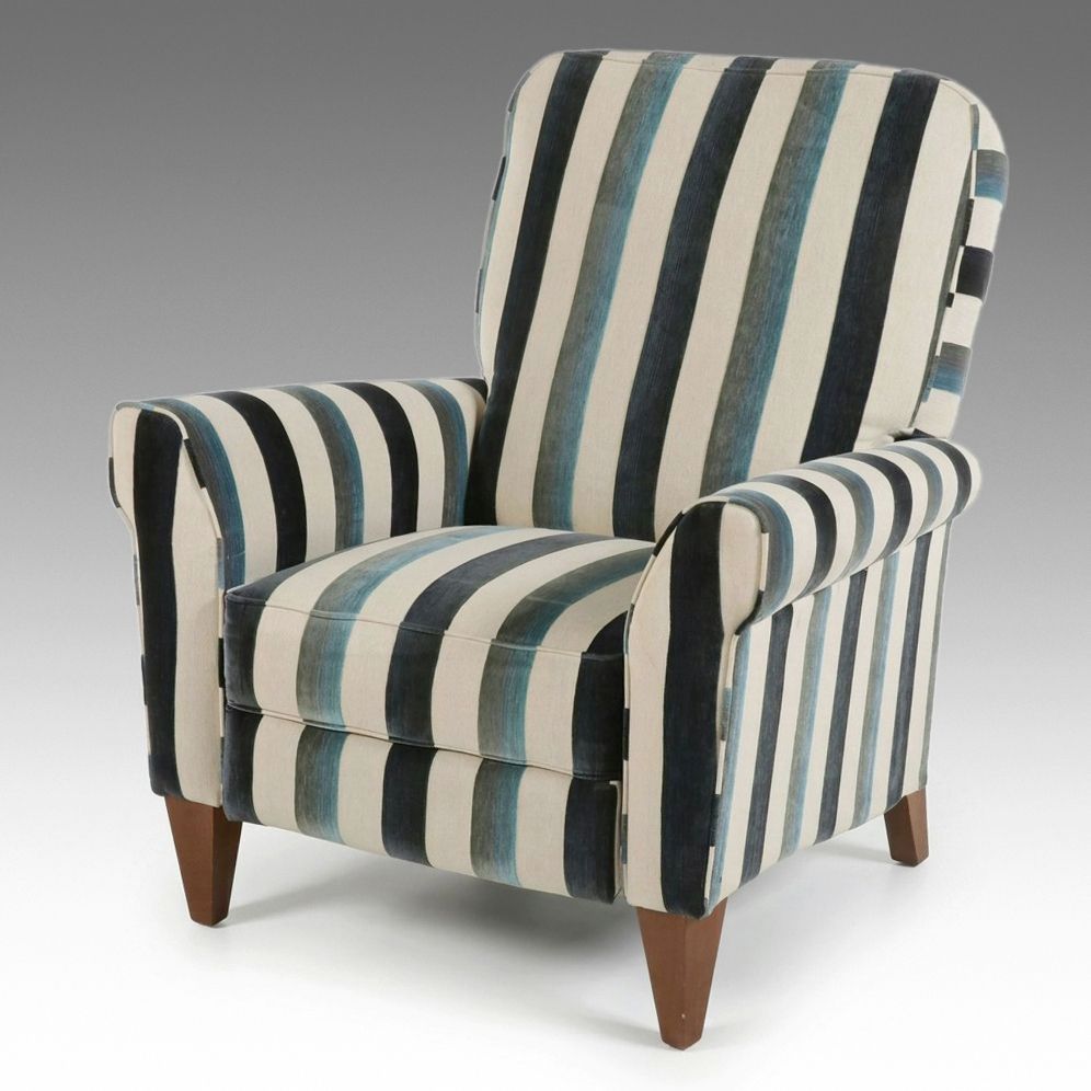 La-Z-Boy Classics Striped Upholstered Recliner, 21st Century