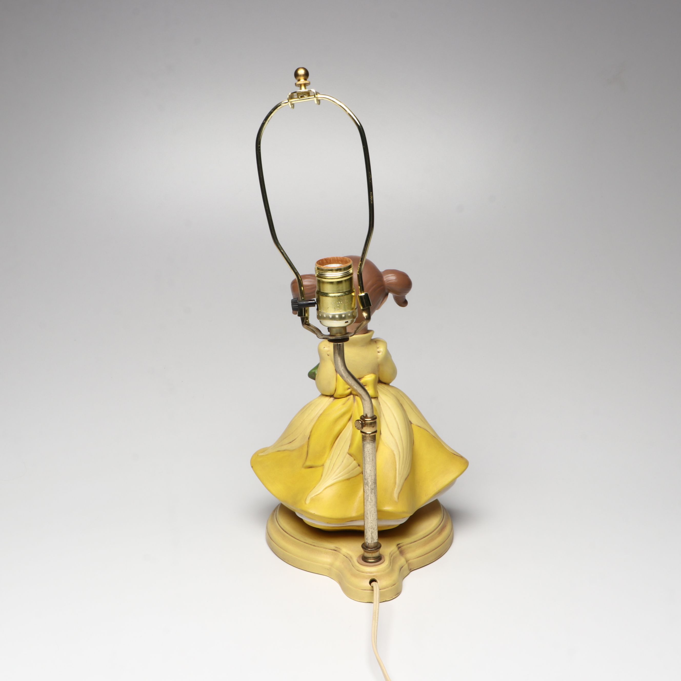 Holland Mold Hand-Painted Daffodil Girl Lamp, 1970s