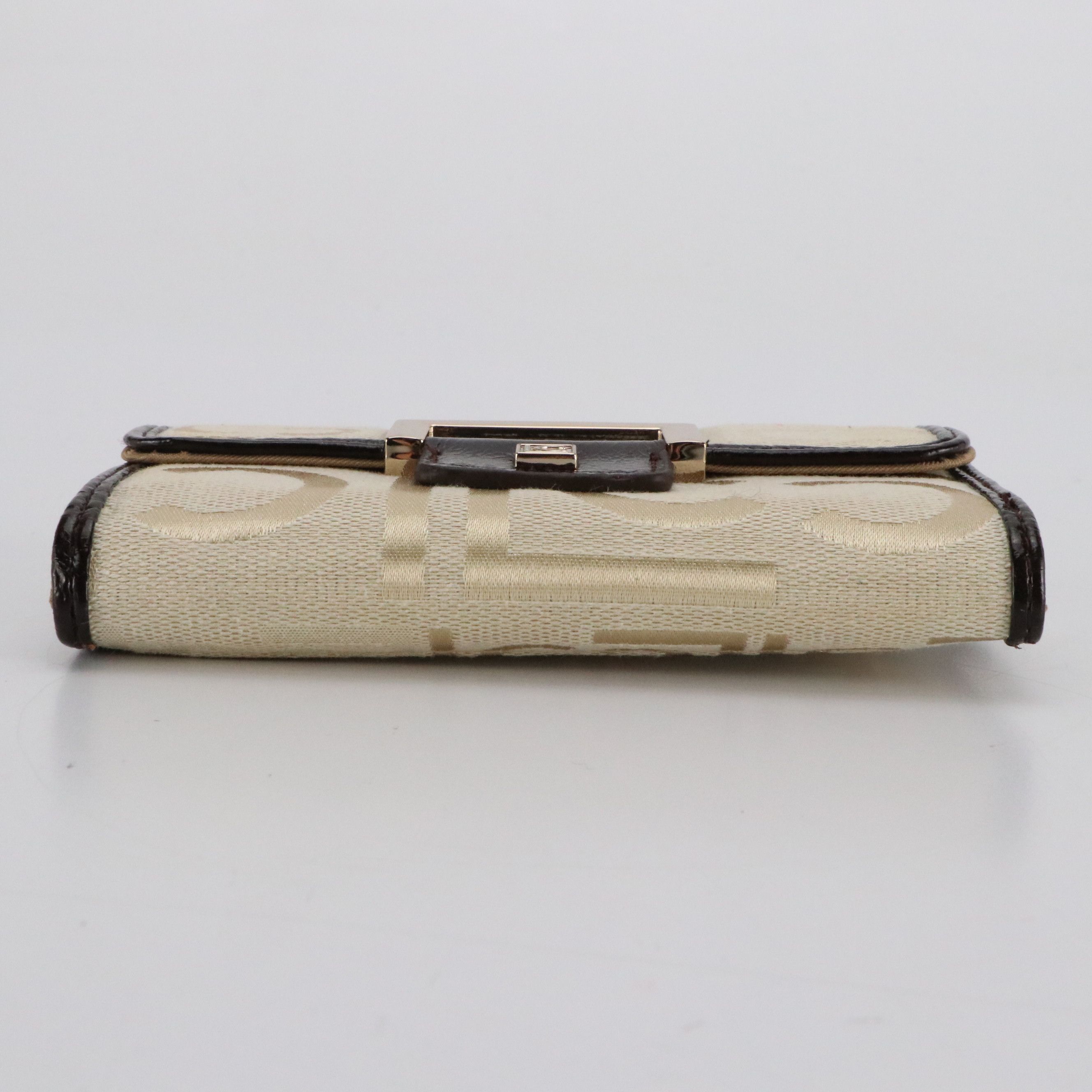 Liz Claiborne Red Patent Leather Zip Wallet and Logo Embroidered Canvas Wallets