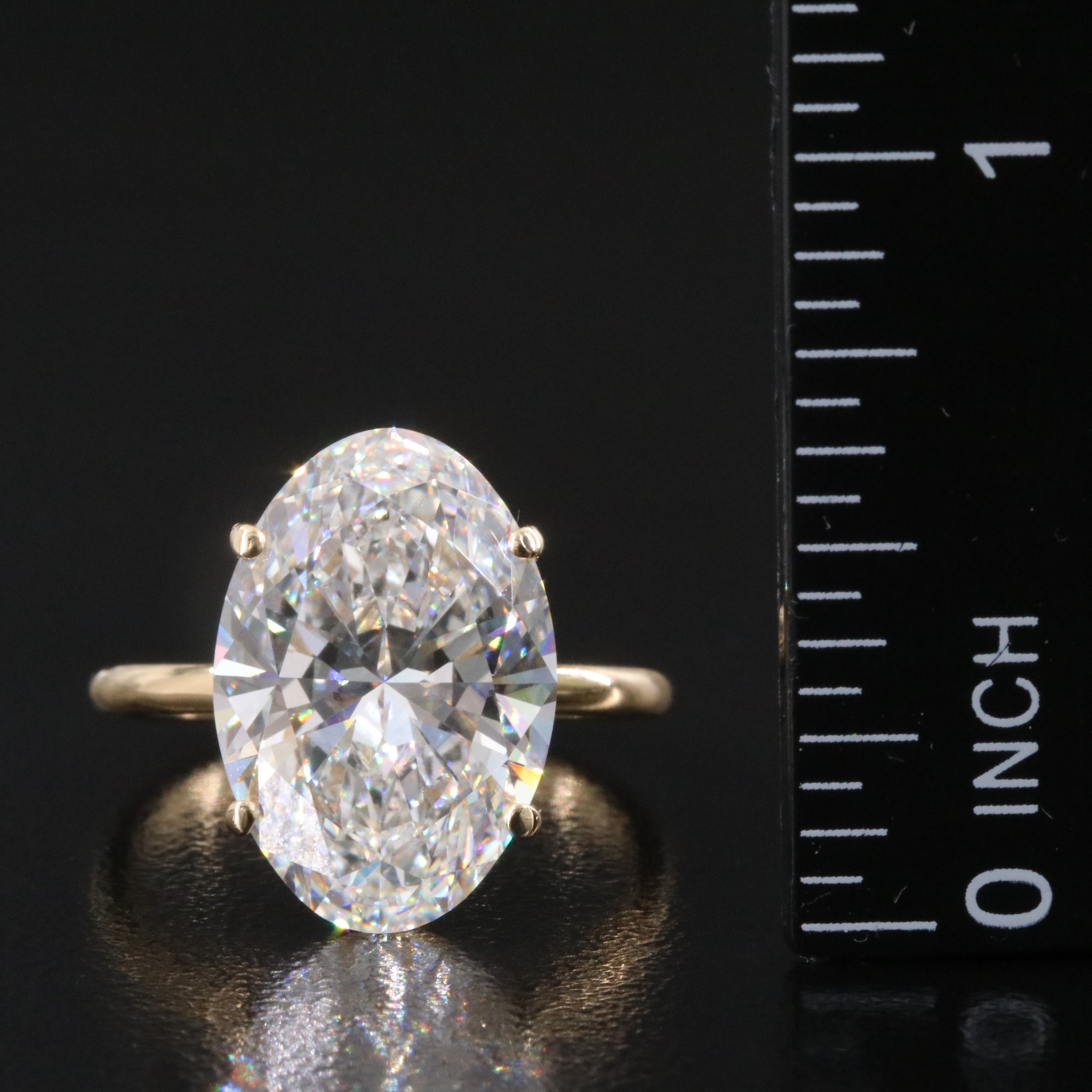 18K 8.07 CT Lab Grown Diamond Solitaire Ring with IGI Report